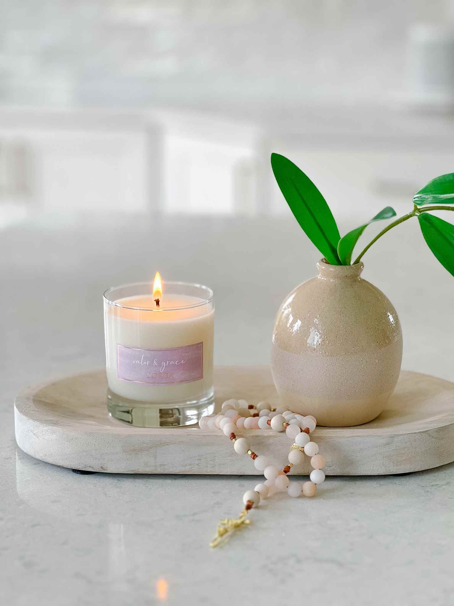 Valor & Grace St. Joan of Arc Scented Candle - French Oak & Lavender Aromatherapy for Home Relaxation & Meditation