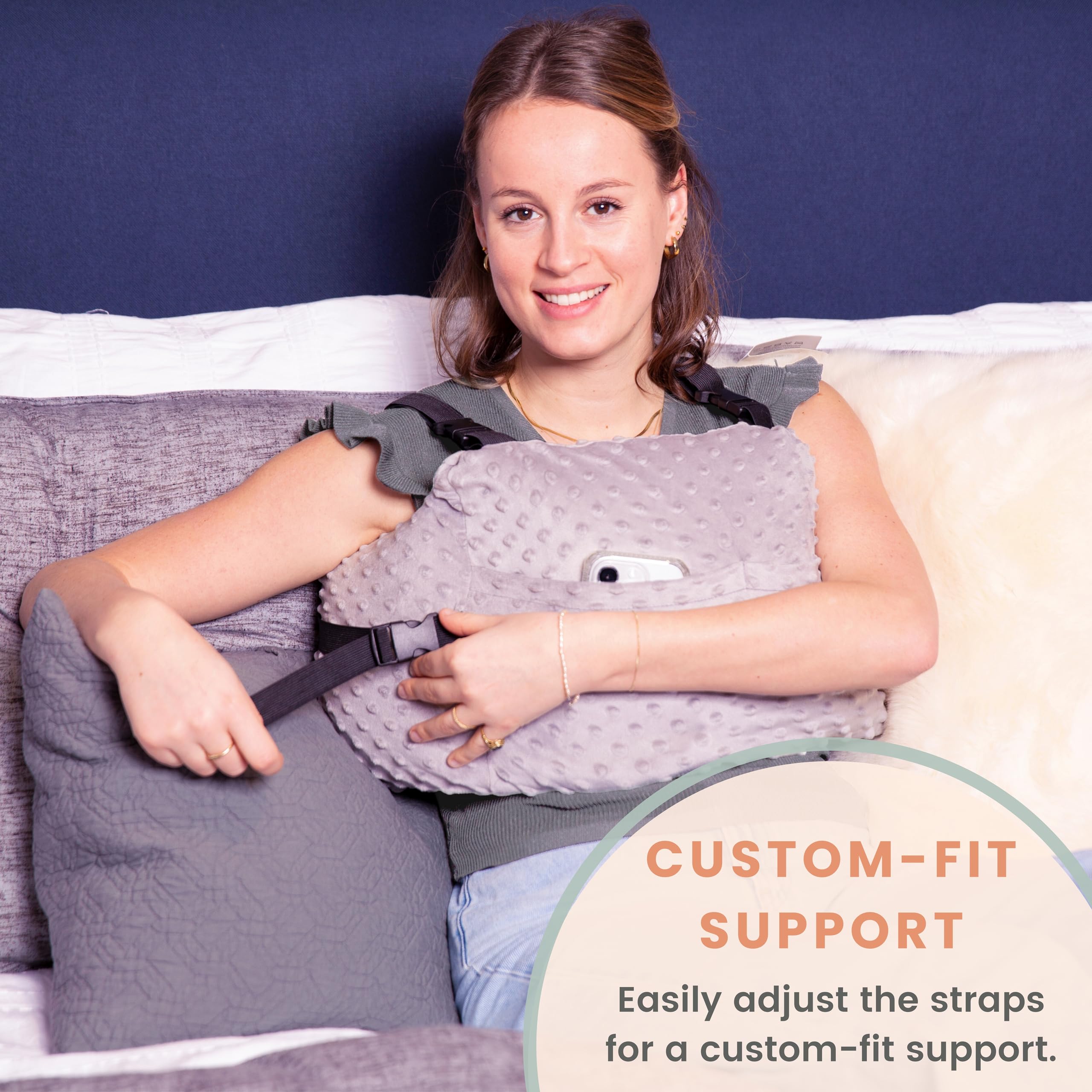 MOYOAMA Post Mastectomy Pillow for Surgery Recovery - Soft Breast Pillow for Lumpectomy, Mastectomy & Reduction Patients | Comfortable Post-Op Support Pillow for Sleeping, Travel & Daily Use