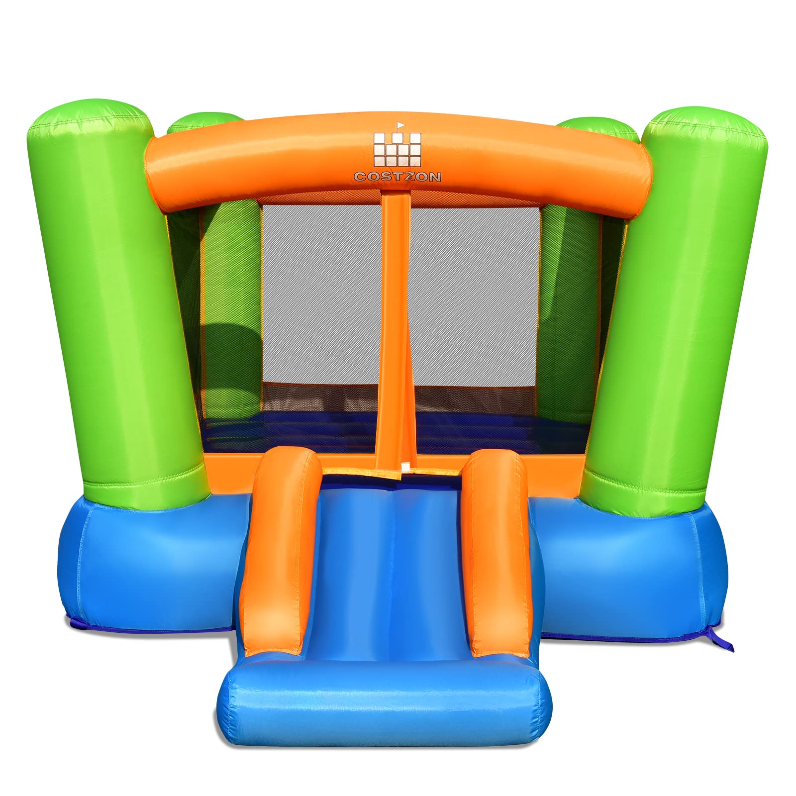 **Costzon Inflatable Bounce House for Kids - Toddler Bouncy Castle with Slide for Indoor & Outdoor Play, Durable Oxford Cloth, Portable Mini Jumping Castle - Perfect for Backyard Birthday Parties, Family Gatherings & Outdoor Fun**