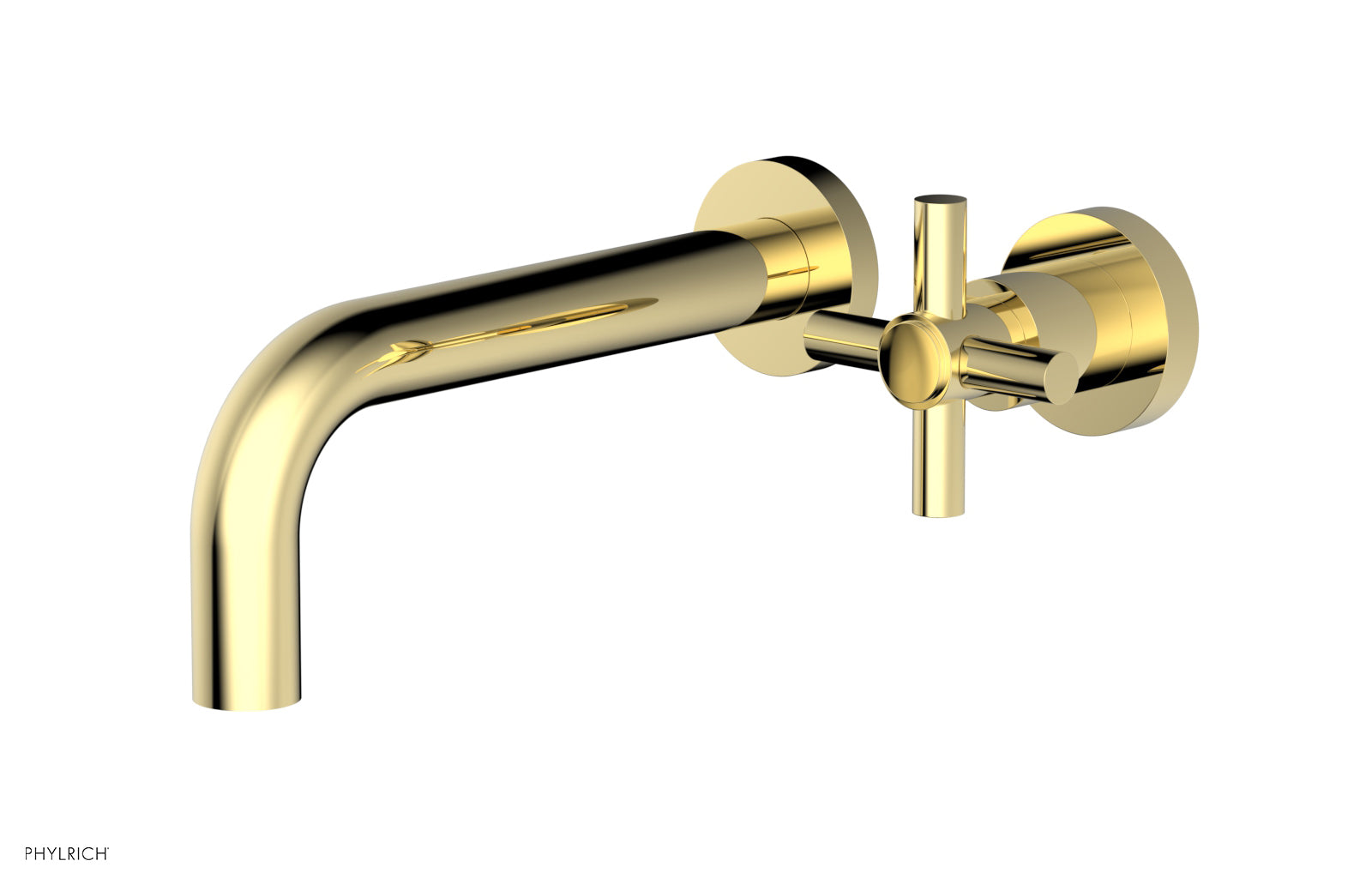 D131-15 Single Handle Wall Mount Lavatory Faucet Set - Cross Handle Design for Bathroom Sink, Perfect for Modern Home & Commercial Use