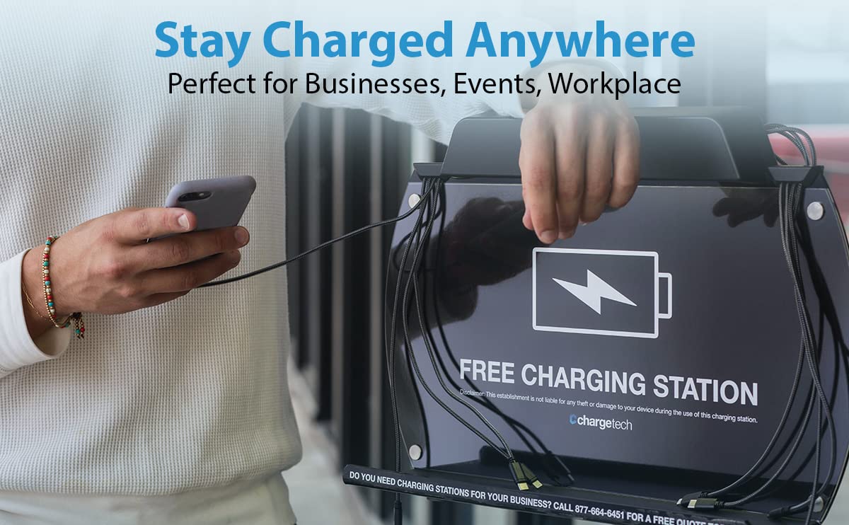 Chargetech S9 8-Device Charging Station for iPhone, iPad, Android - Home & Office Use