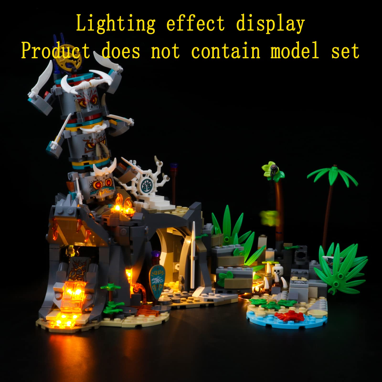 GEAMENT LED Light Kit for Lego Ninjago The Keepers' Village 71747 - Compatible Lighting Set for Building Blocks (Model Not Included) - Perfect for Night Display & Lego Collection Enhancement