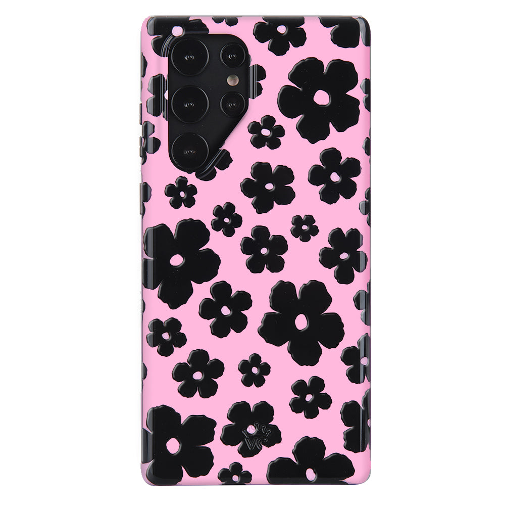 Pink Le Fleur Samsung Phone Case - Floral Design Protective Cover for Samsung Galaxy [Model] - Perfect for Everyday Use, Travel & Gift Giving