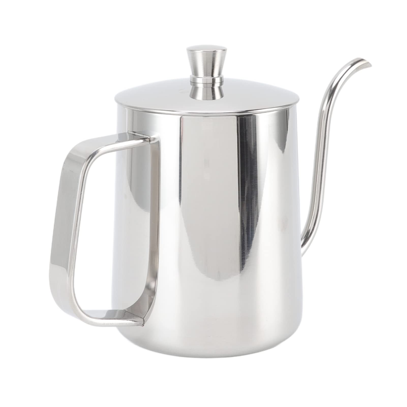 Premium Stainless Steel Pour Over Coffee Kettle - 600ml Mini Drip Coffee Maker with Long Narrow Spout for Precise Pouring | Perfect for Home Brewing, Specialty Coffee Shops & Camping (Silver)