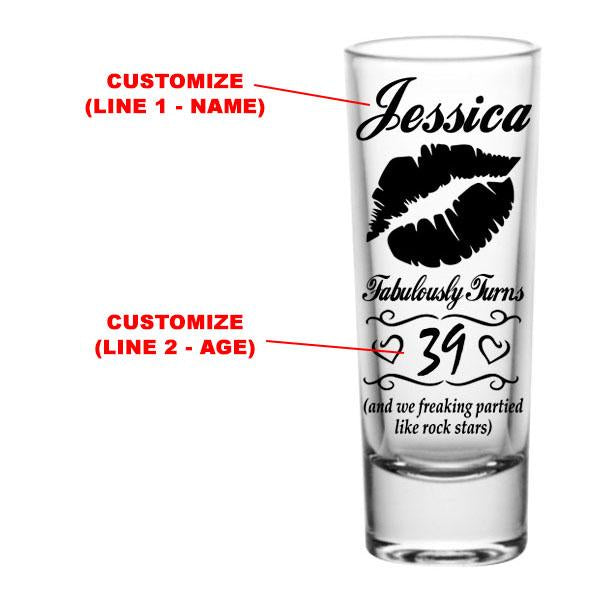 Customizable 2oz Tall Clear Shot Glass with Lips Design - Perfect for Parties, Bars, and Unique Gift Giving