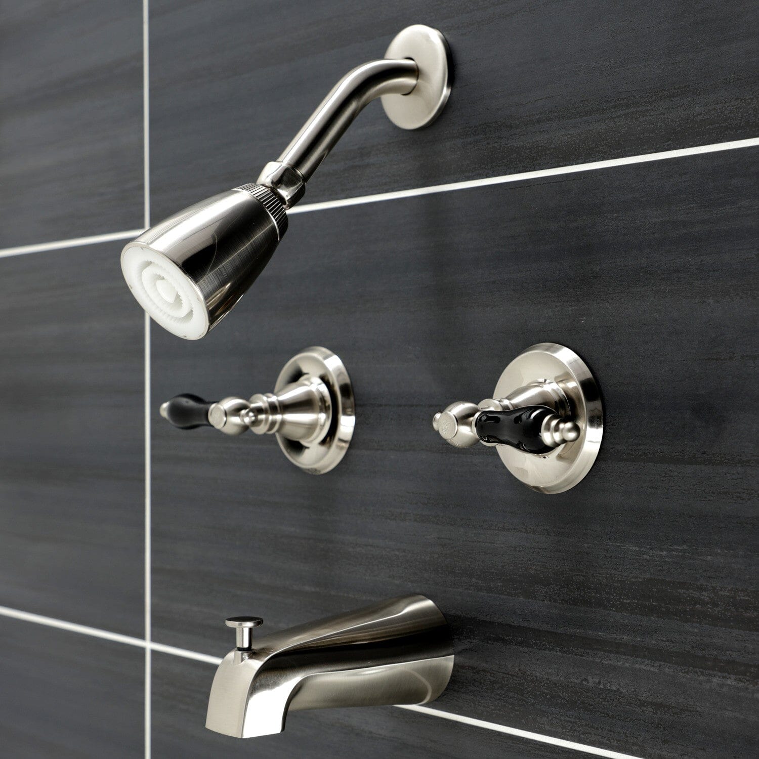 Duchess Double Handle Tub and Shower Faucet - Elegant Bathroom Fixture for Modern Homes | Perfect for Bathroom Renovations & Spa-Like Showers