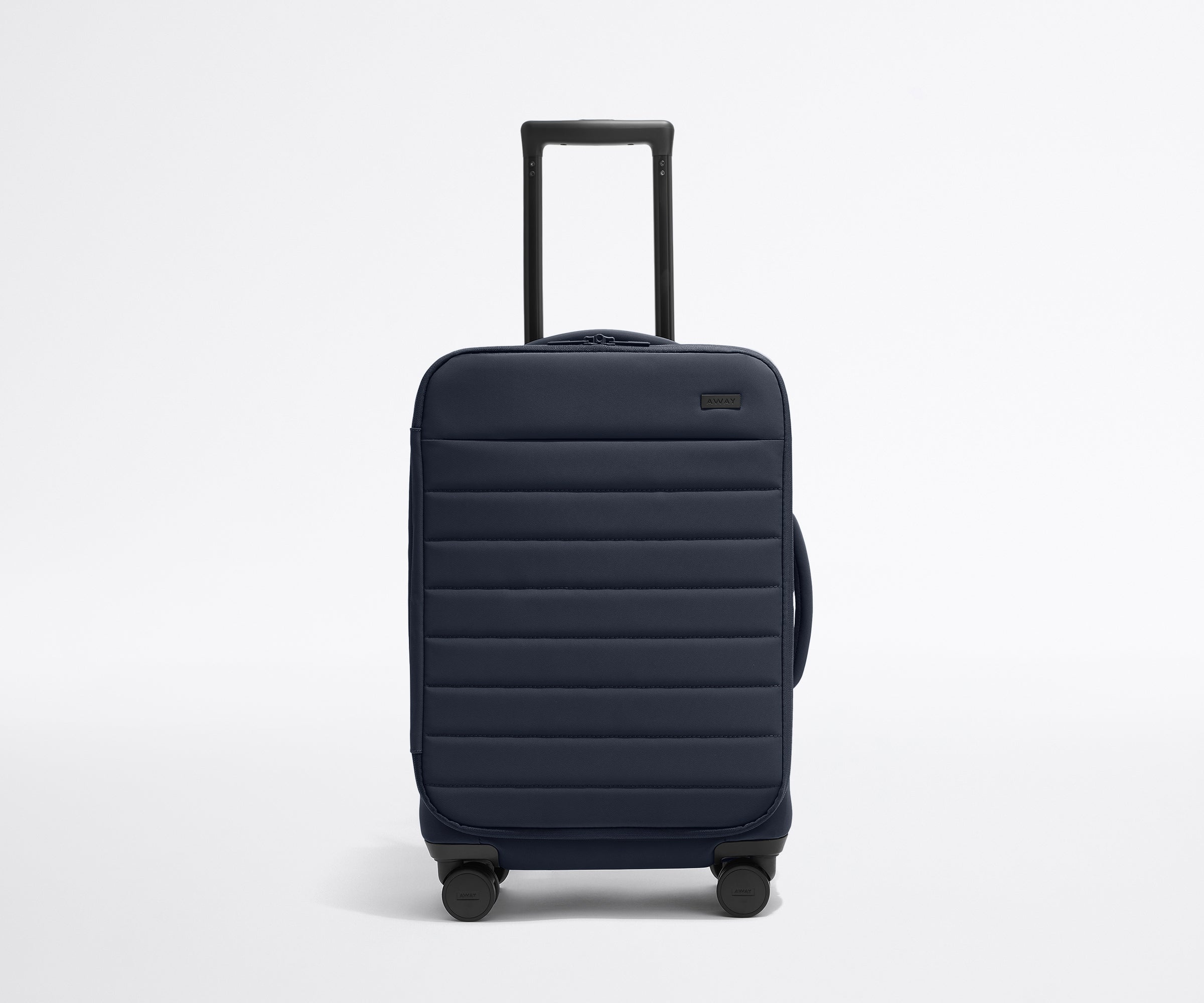 Navy Blue Softside Carry On Luggage - Lightweight Expandable Spinner Suitcase for Travel, Business Trips & Weekend Getaways