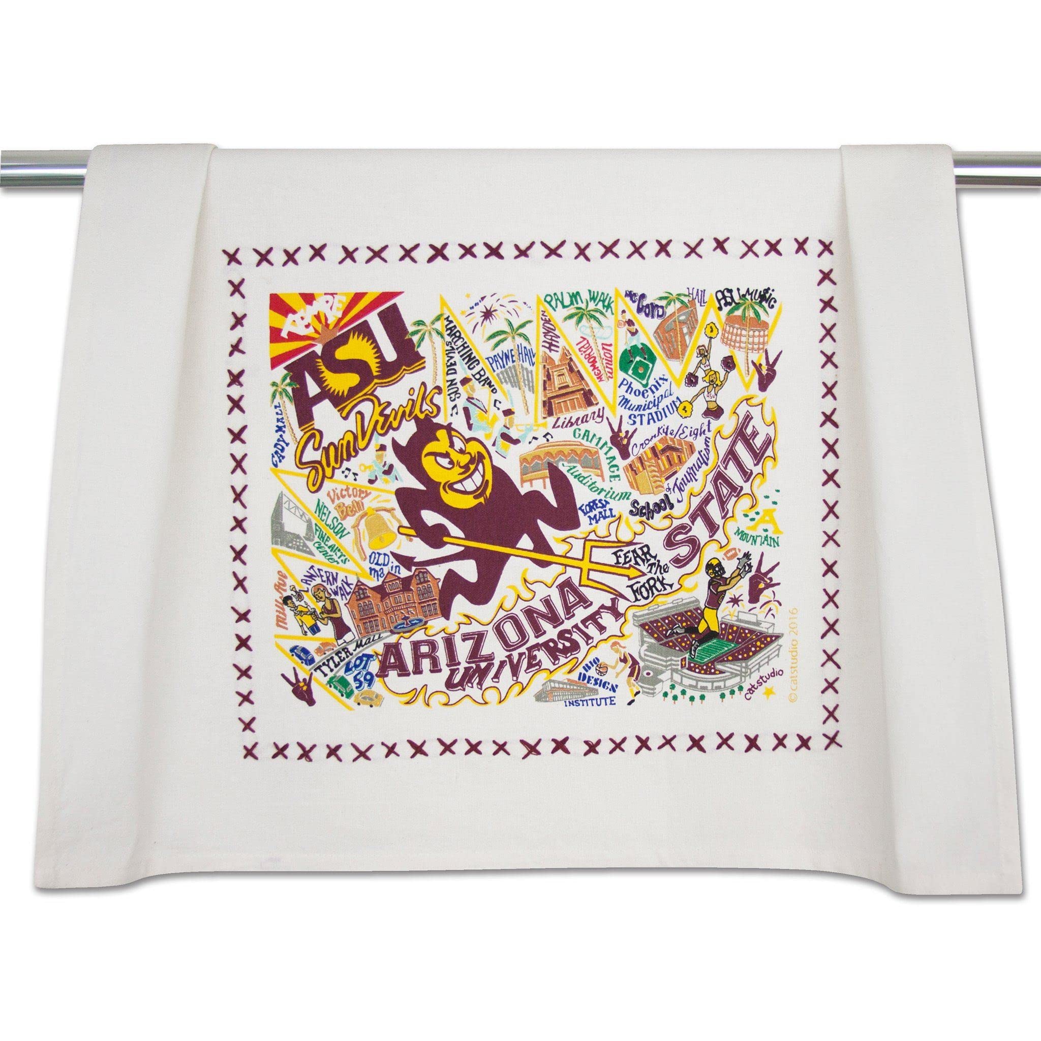 ASU Sun Devils Collegiate Kitchen Dish Towel - Arizona State University Themed Hand Towel for Graduation Gifts, Students, Parents & Alumni - Perfect for Dorms, Game Days & Home Decor