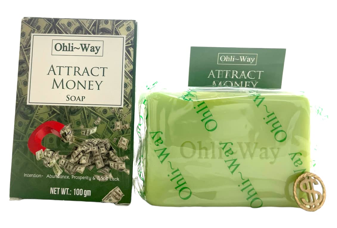 Attract Money Soap - Natural Abundance & Prosperity Handmade Soap for Wealth Luck, Feng Shui Gifts | Use for Daily Cleansing, Meditation & Positive Energy Manifestation