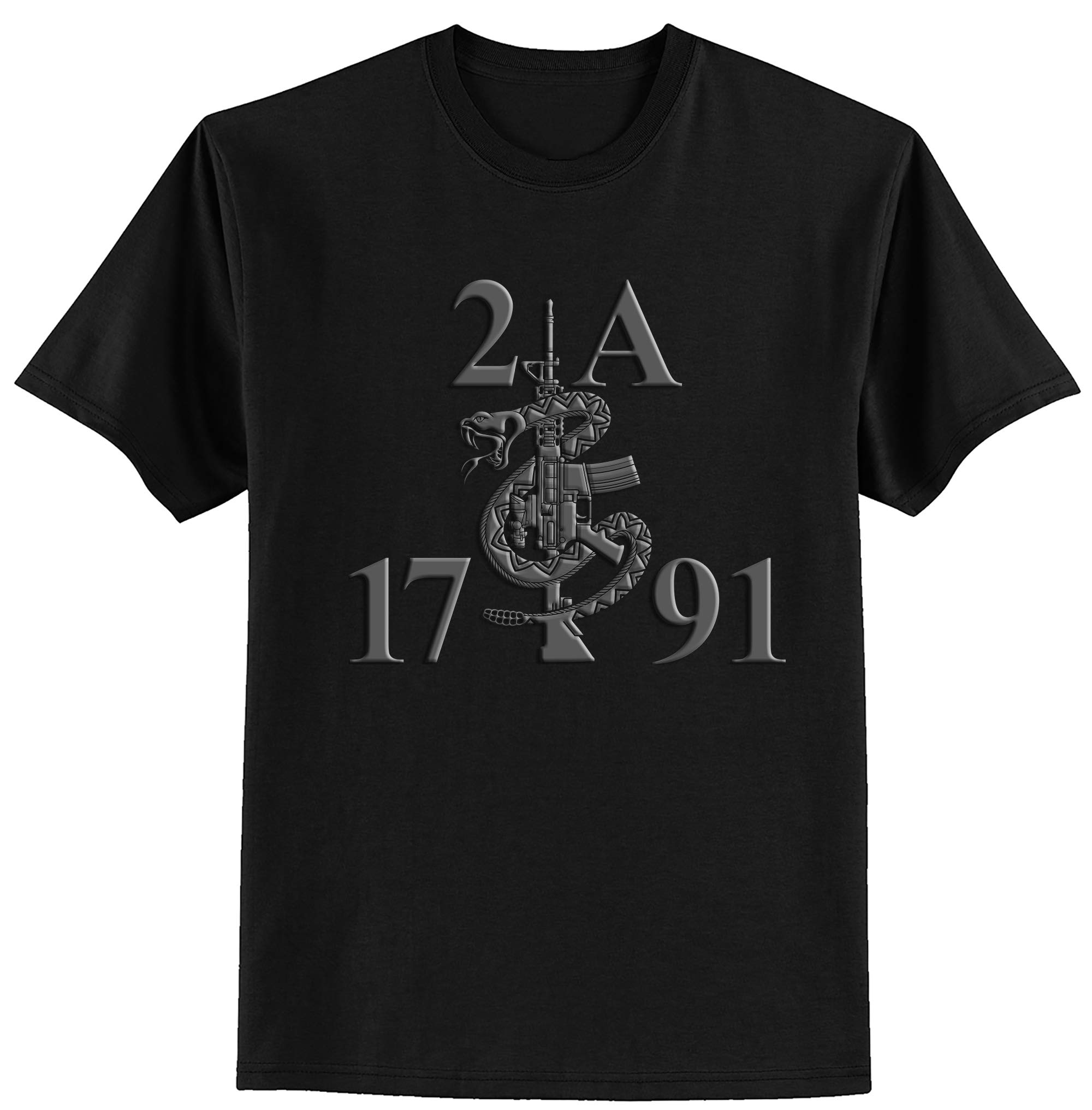 2A 1791 Patriotic T-Shirt - 2nd Amendment AR15 Graphic Tee for Gun Rights Supporters