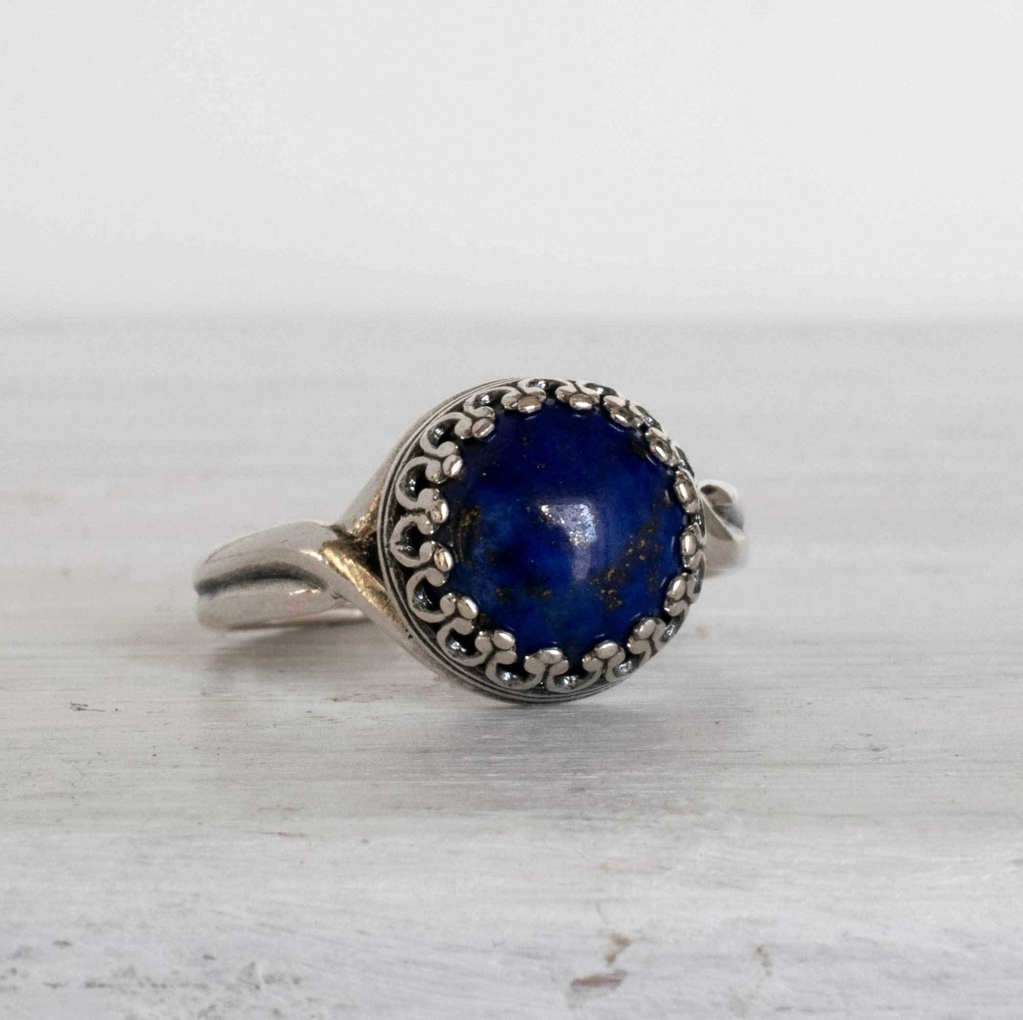 925 Sterling Silver Lapis Lazuli Rings for Women - Elegant Dainty Anniversary Bands | Perfect Gift for Her, Birthday, Wedding, Valentine's Day & Special Occasions