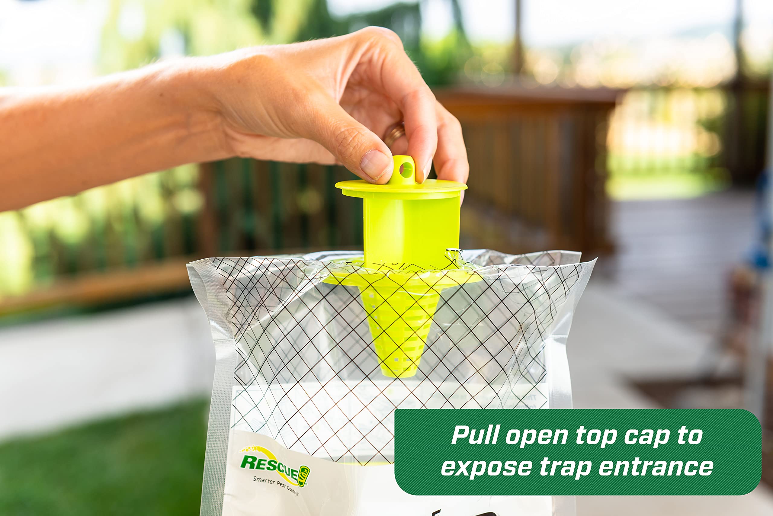 RESCUE! Big Bag Fly Trap – Disposable Outdoor Fly Catcher for House, Yard, Garden | 24 Pack Fly Traps for Effective Pest Control | Ideal for Patio, Barn, Farm & Backyard Use