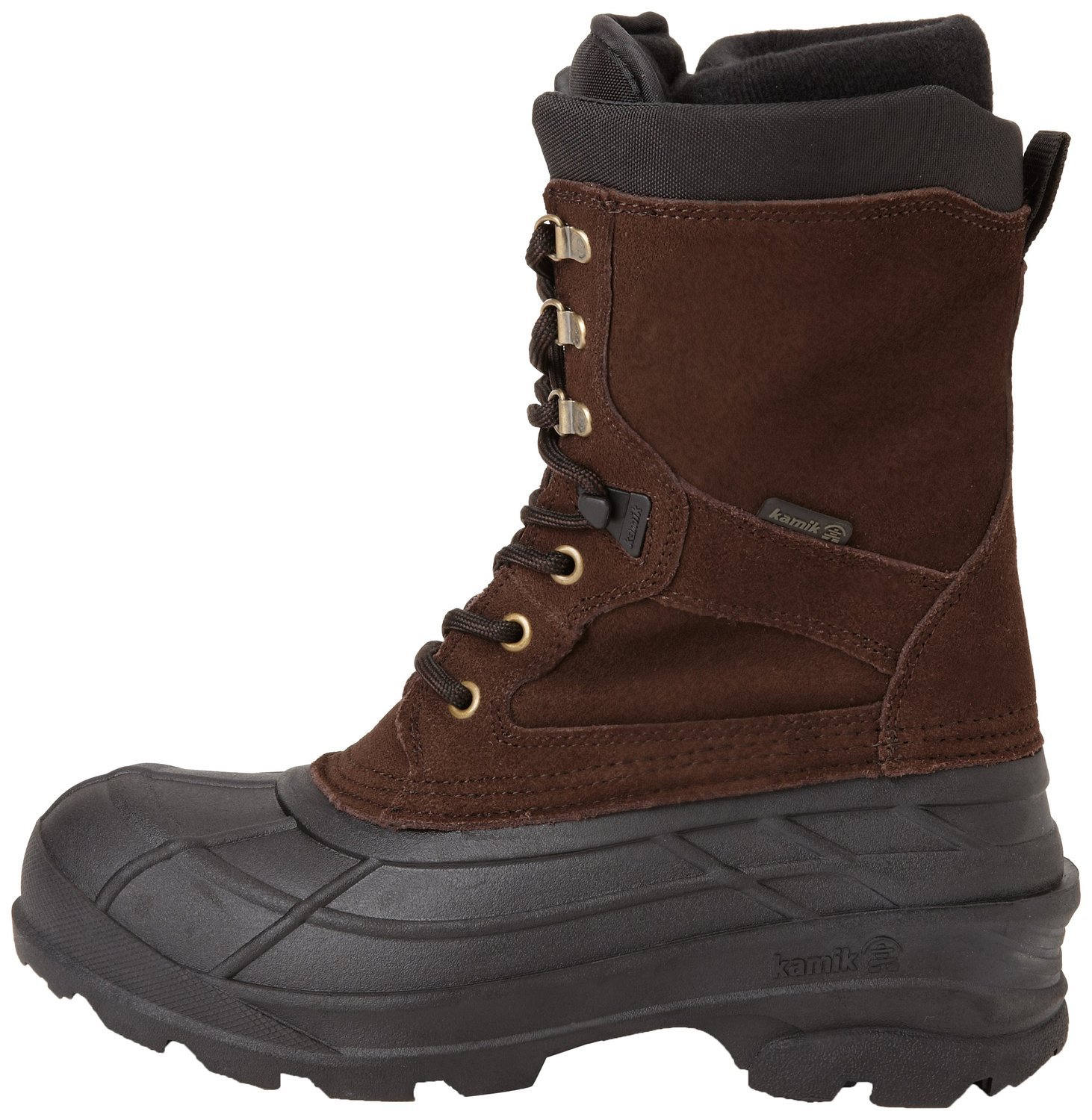 Kamik Nation Plus Leather Snow Boots for Men - Thermal & Waterproof Winter Boots - Ideal for Snow Hiking, Ice Fishing & Cold Weather Outdoor Activities