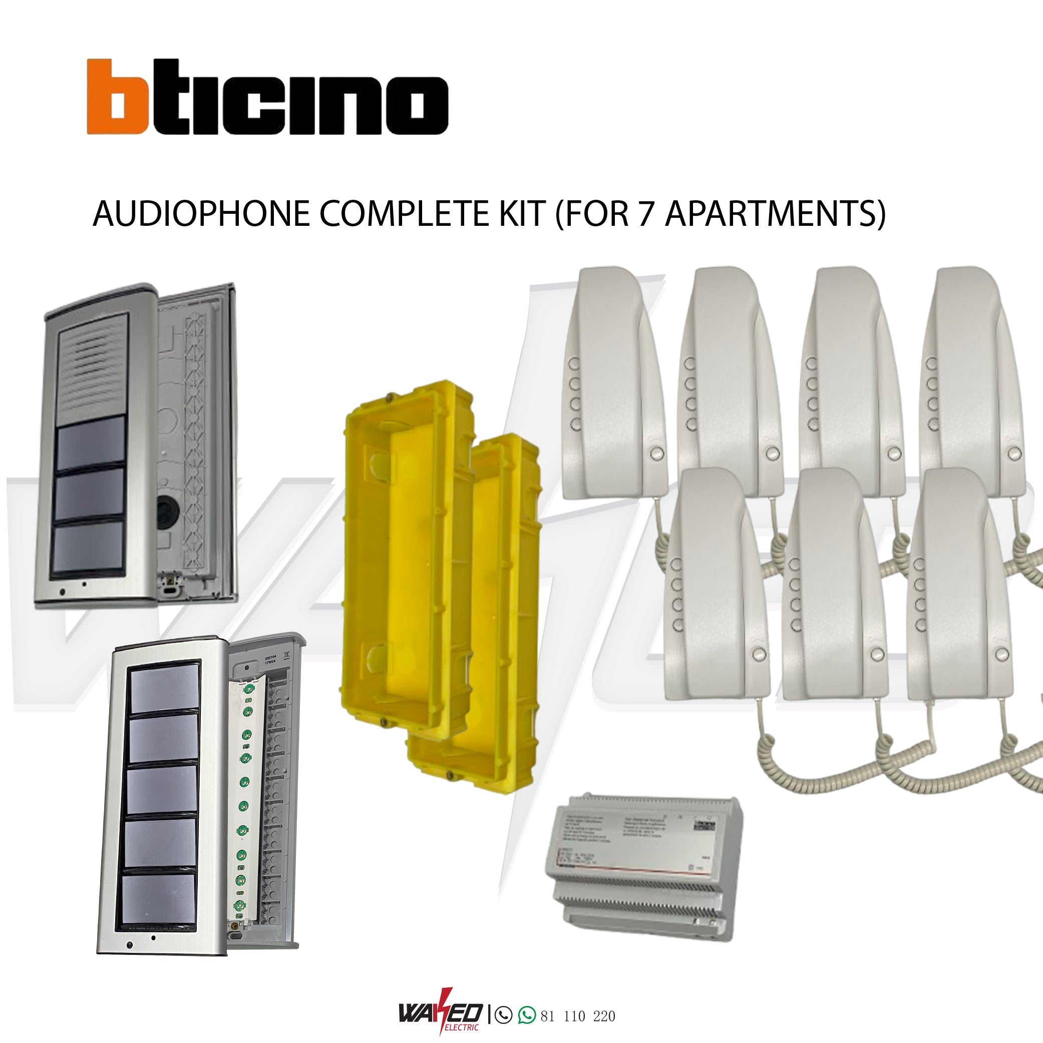 Bticino Audiophone 7 Apartment Intercom System - Secure Video & Audio Entry for Multi-Unit Buildings