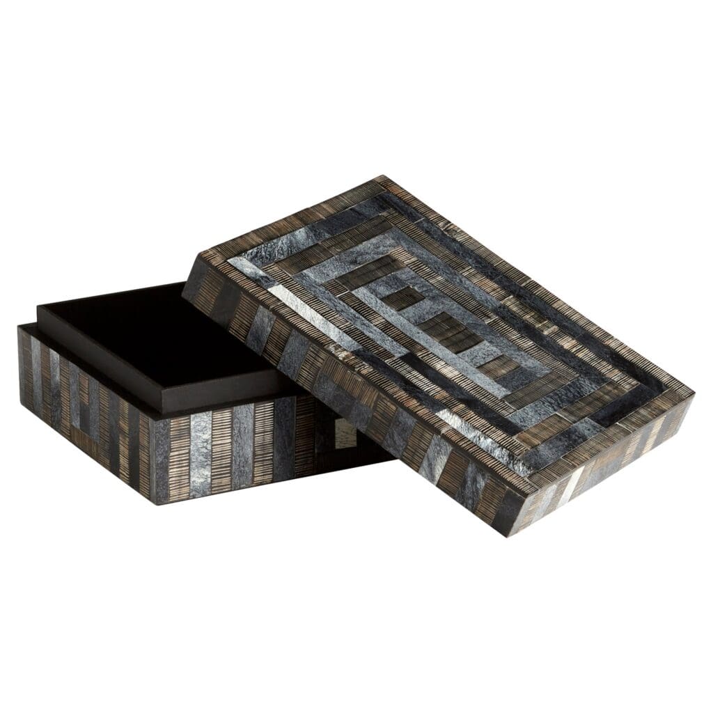 Cyan Design 11147 Southampton Large Gray Decorative Storage Container - Perfect for Living Room, Bedroom & Bathroom Organization