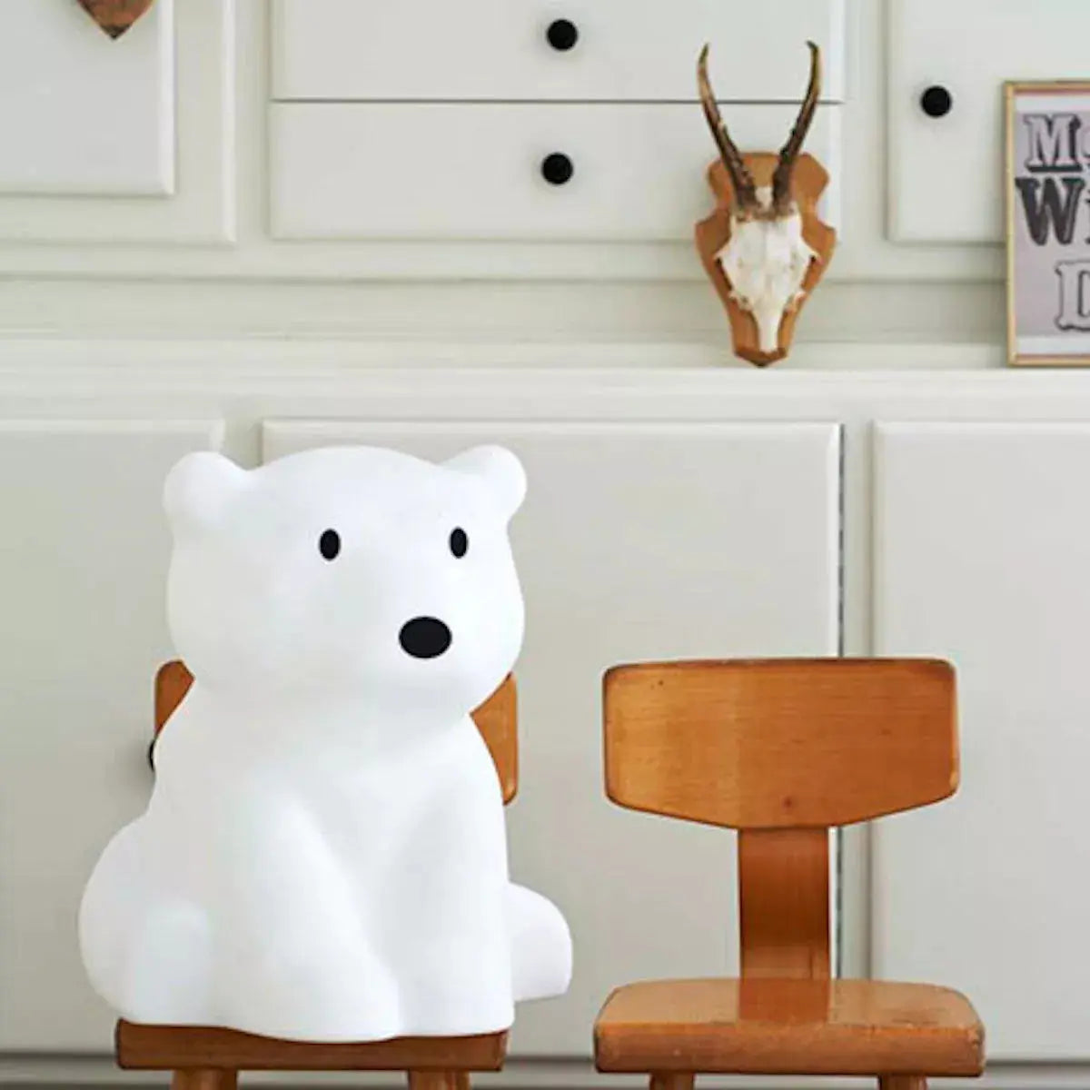 Nanuk the Polar Bear LED Night Light - Cute & Energy-Efficient Nursery Lamp for Kids' Bedroom, Baby Room Decor | Perfect for Nighttime Feeding, Bedtime Stories & Creating Soothing Ambiance