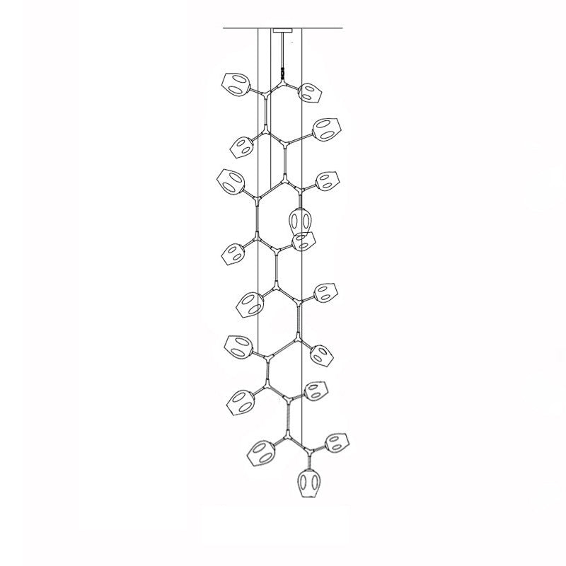 Modern Bifurcation Bubble Chandeliers - Elegant Crystal Glass Pendant Lighting Fixture for Dining Room, Living Room, or Bedroom Decor