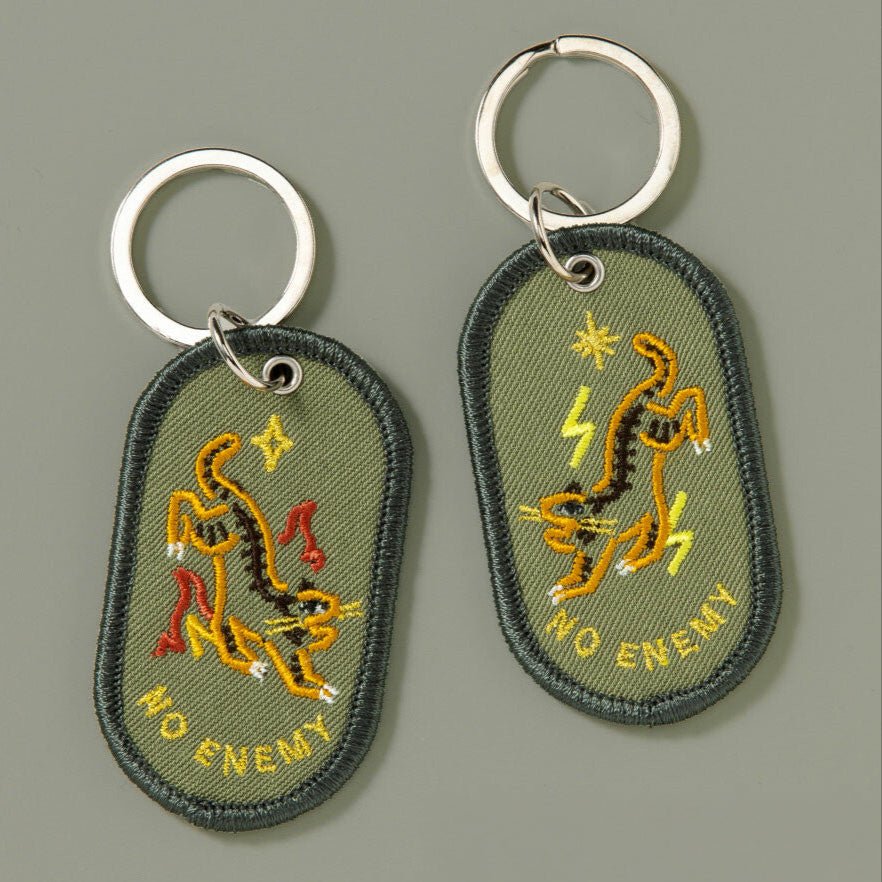 2/8b Pair Key Ring - Durable Stainless Steel Keychain with Iroha Design - Perfect for Home, Office, and Travel Organization