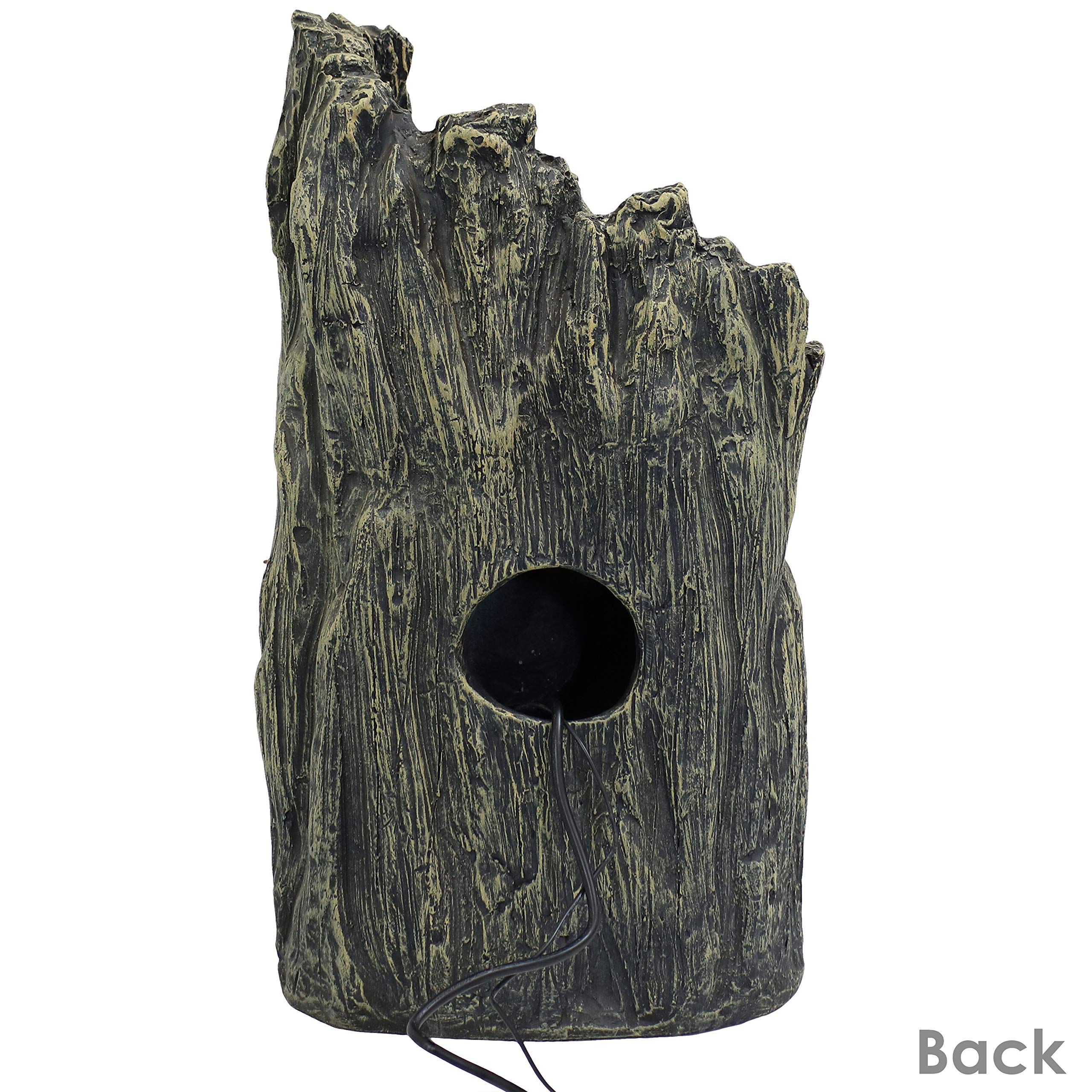 Sunnydaze 28-Inch Outdoor Rock Water Fountain with LED Light - Glass Fiber Reinforced Concrete - Garden Decor, Patio Water Feature, Zen Meditation Fountain for Backyard & Landscaping