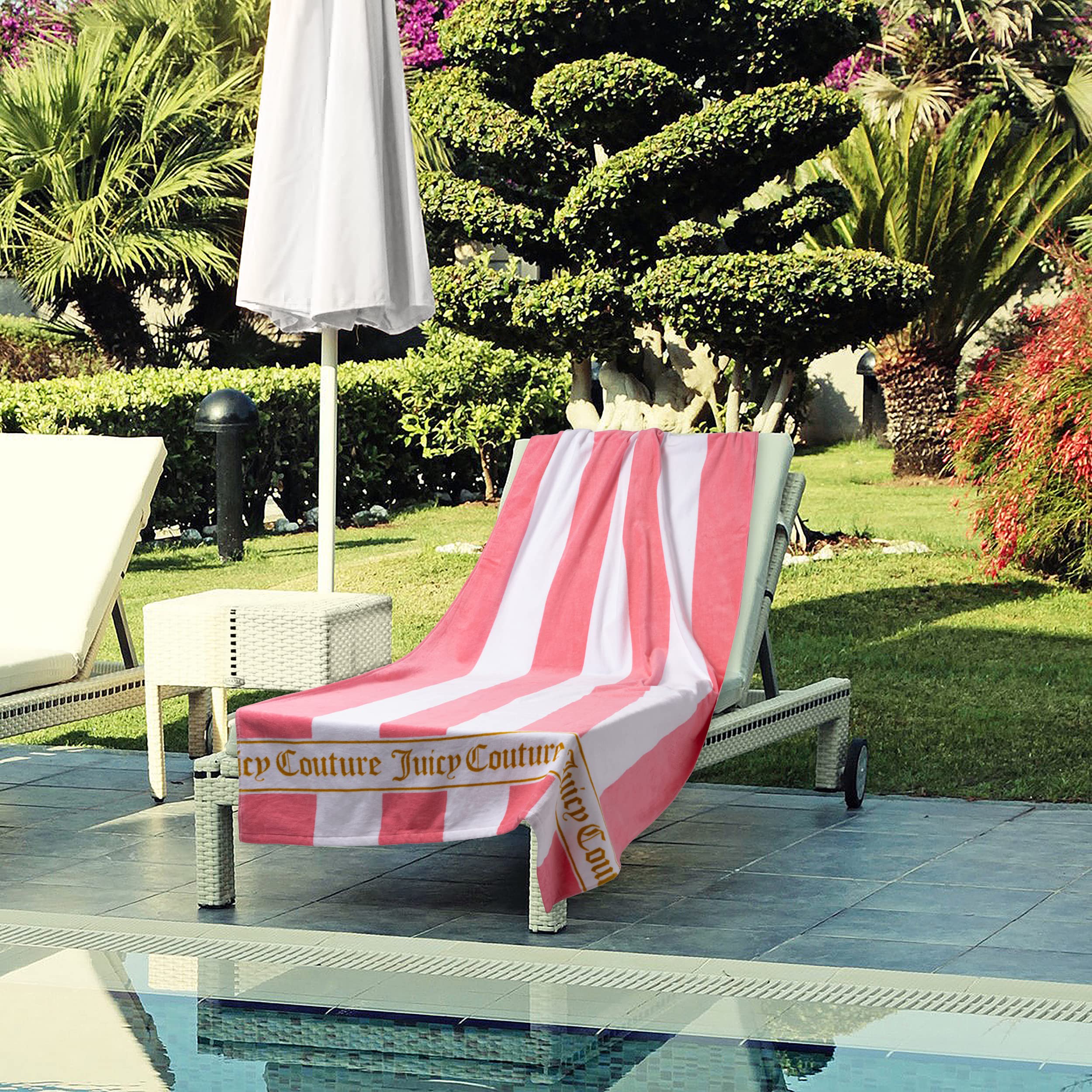Juicy Couture 100% Cotton Oversized Beach Towel - Extra Large 36