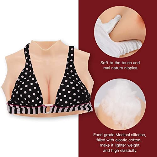Realistic Silicone Breast Form B-G Cup - Natural Looking Breast Plates for Crossdressers, Drag Queens & Mastectomy Patients - Comfortable Wear for Cosplay, Theater & Daily Use