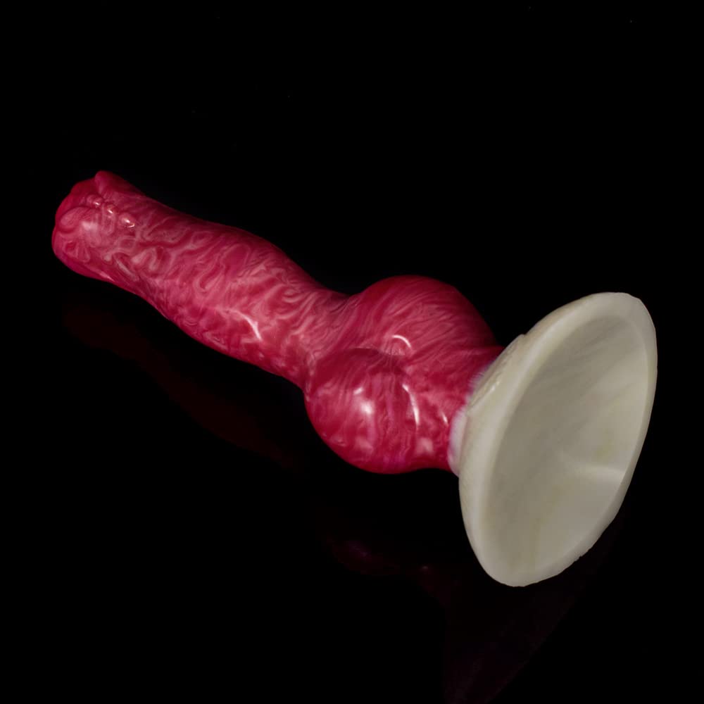 Premium Liquid Silicone Alien/Fido Dildo with Strong Suction Cup - Realistic BeHorny Adult Sex Toy for Solo Play & Couples Intimacy - Waterproof & Body-Safe for Shower, Bedroom & BDSM Scenes