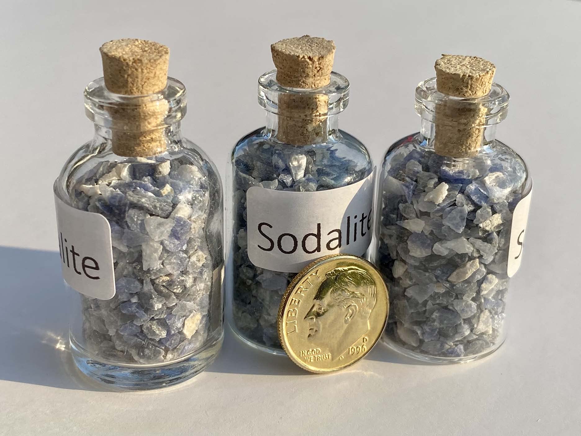 Sodalite Crystal Bottles - Mini Gemstone Bottles for Home Decor & Gifts