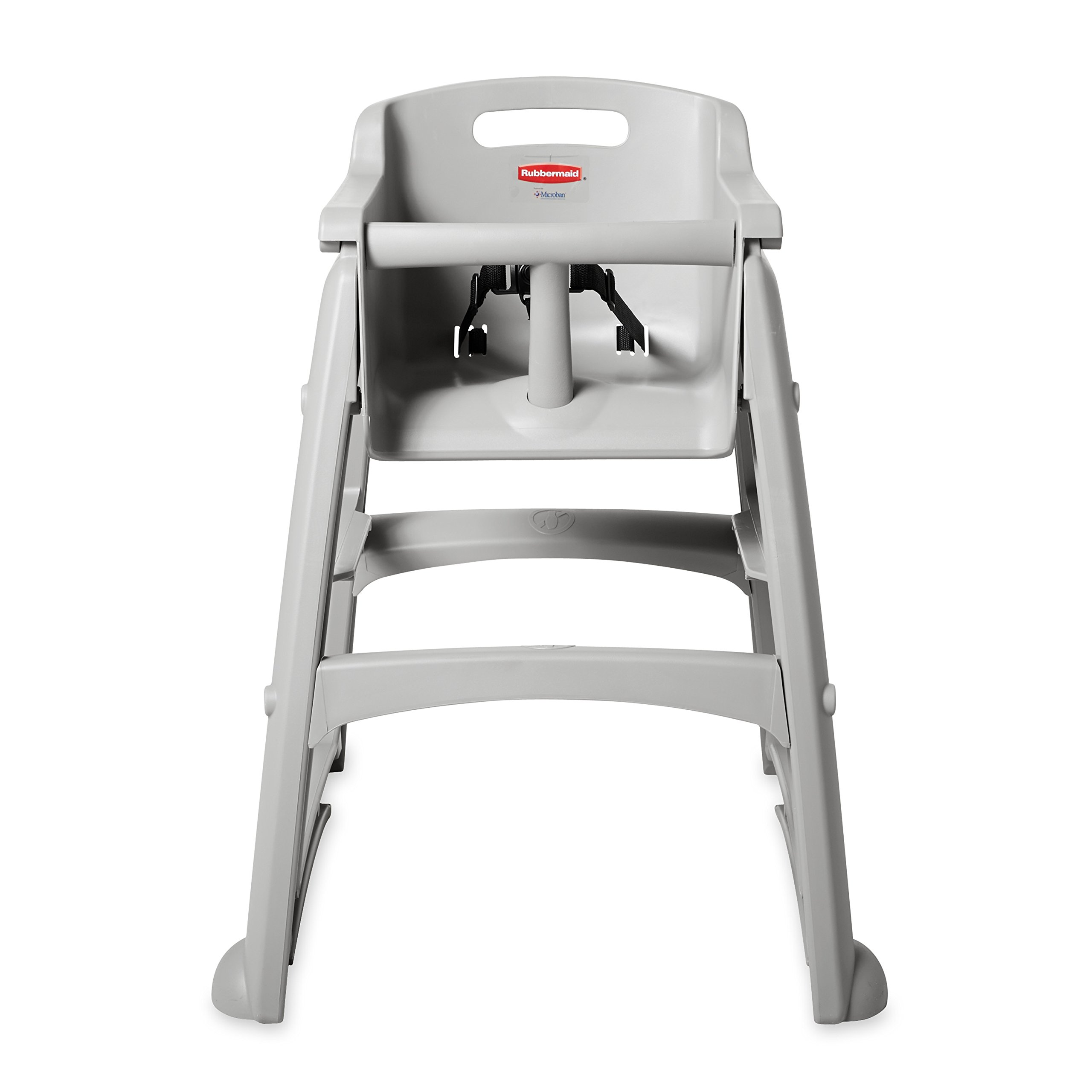 Rubbermaid Commercial Unassembled Platinum High Chair for Babies & Toddlers - Sturdy, Space-Saving Design Fits Under Tables | Perfect for Home, Restaurant & Daycare Use