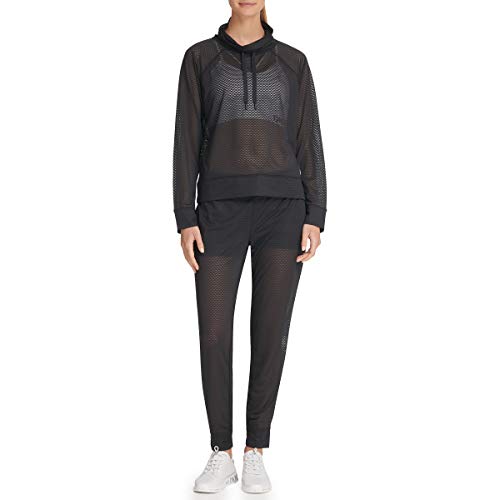 Black Mesh With Sporty Logo Patch