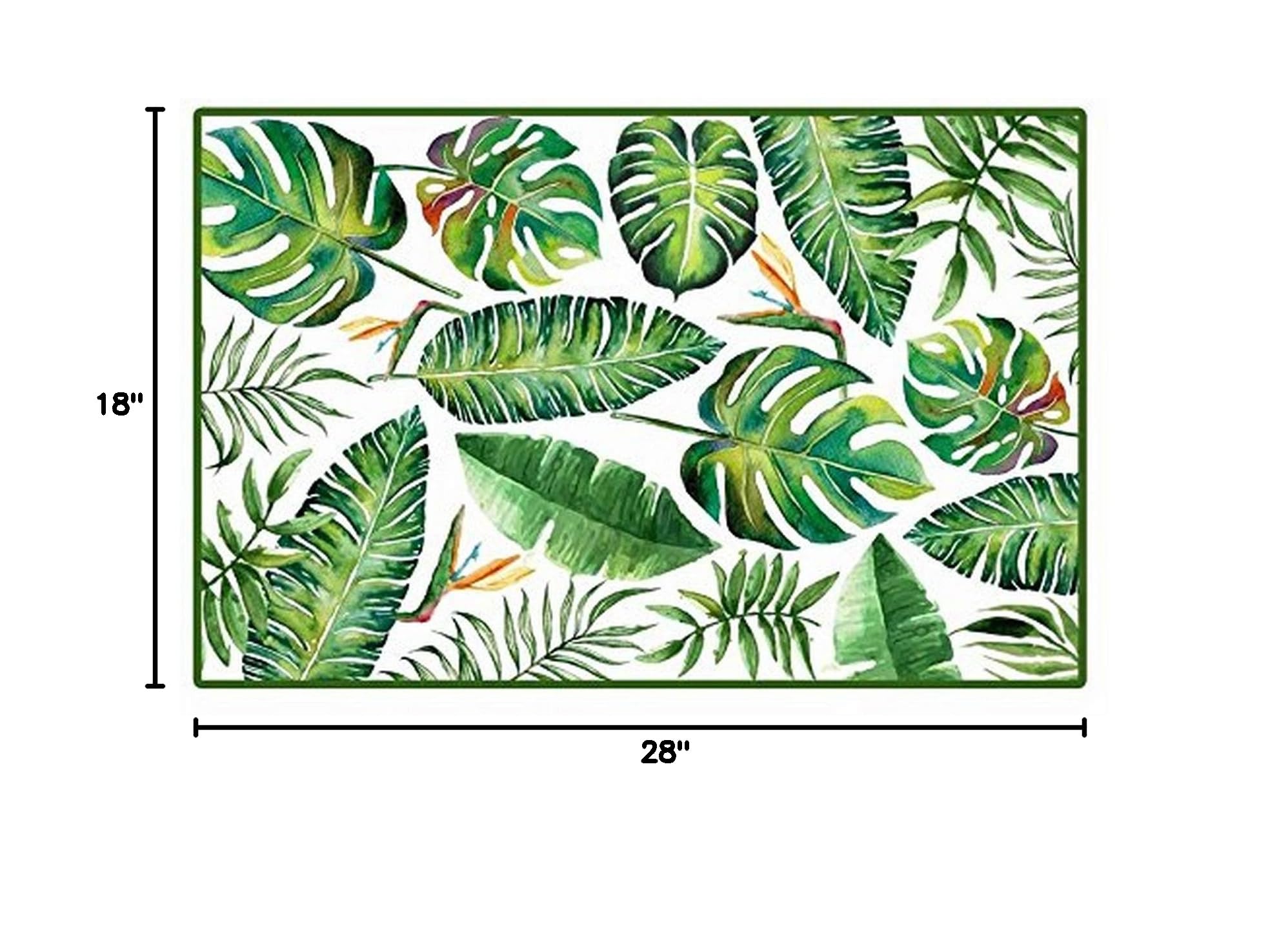Premium Non-Slip Bathroom Rug with Elegant Leaves Design - 18