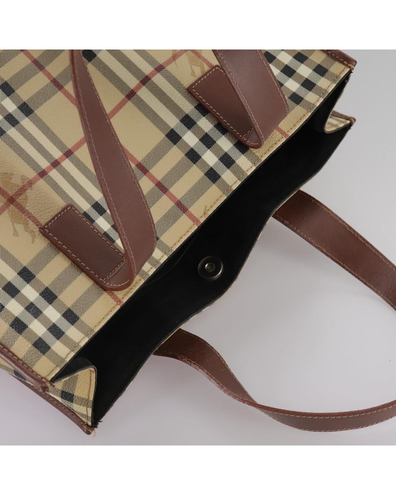Burberry Check Tote Bag for Women - Classic Plaid Designer Handbag for Work, Travel & Everyday Use