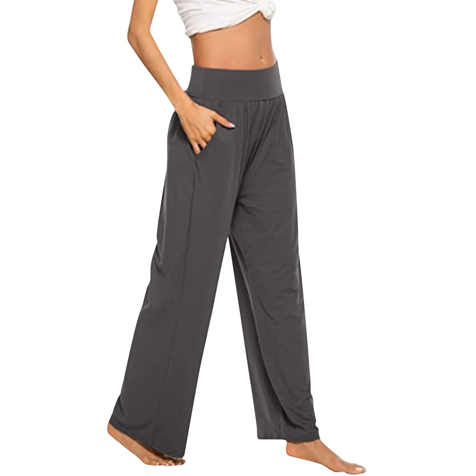 Women's High Waisted Yoga Sweatpants - Soft Loose Wide Leg Lounge Joggers for Plus Size Women | Perfect for Yoga, Workouts, Home & Casual Wear
