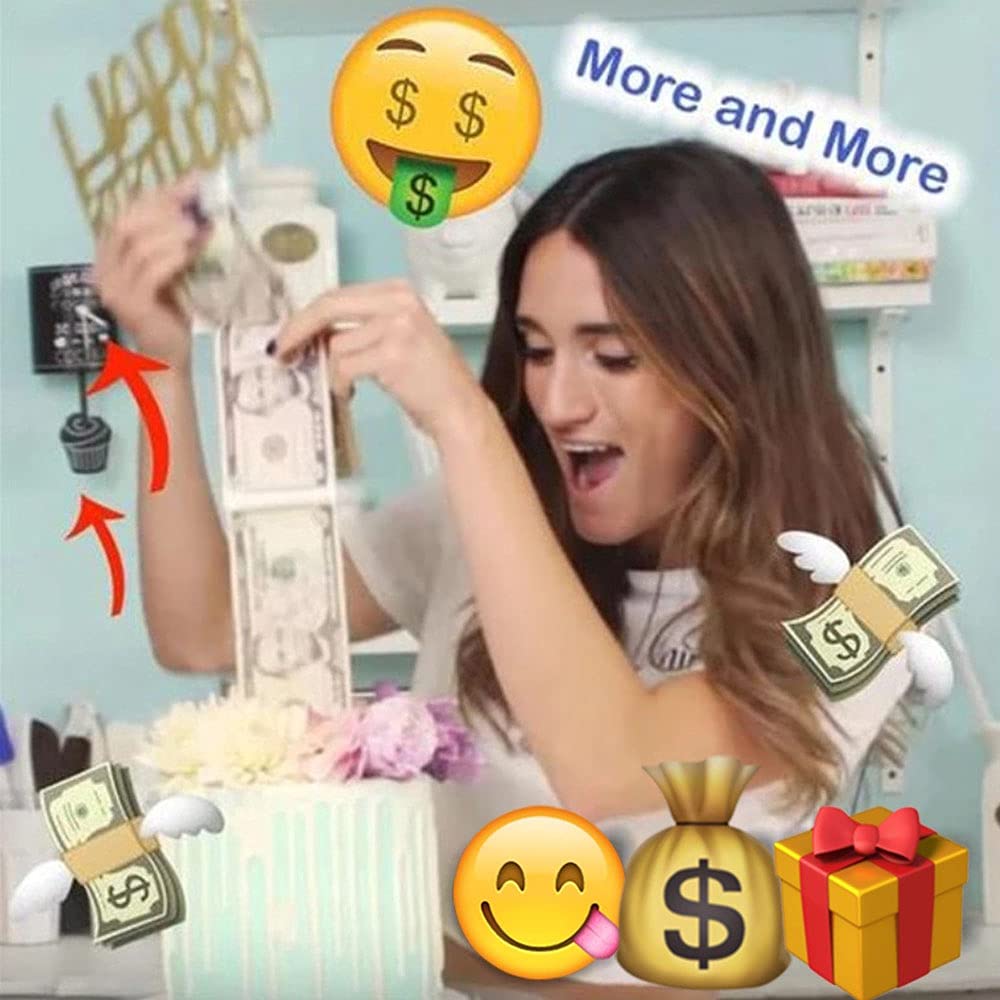 Money Cake Pull Out Kit - Includes Money Cake Box & Pulling Cake Mold for Birthday, Graduation, Wedding Gifts | Fun Cash Gift Idea for Parties & Celebrations