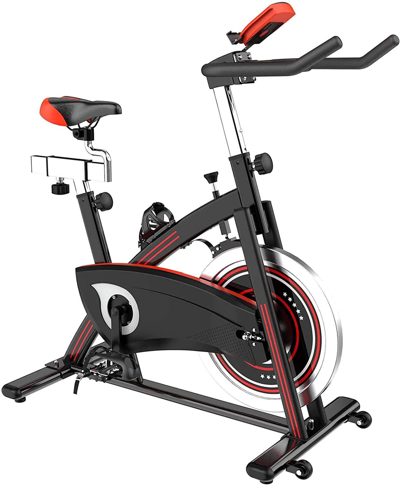 GBNIJ Stationary Exercise Bike for Home Workout - Indoor Cycling Bike with LCD Monitor, Adjustable Resistance & Comfortable Seat - Perfect for Cardio, Weight Loss & Fitness Training at Home
