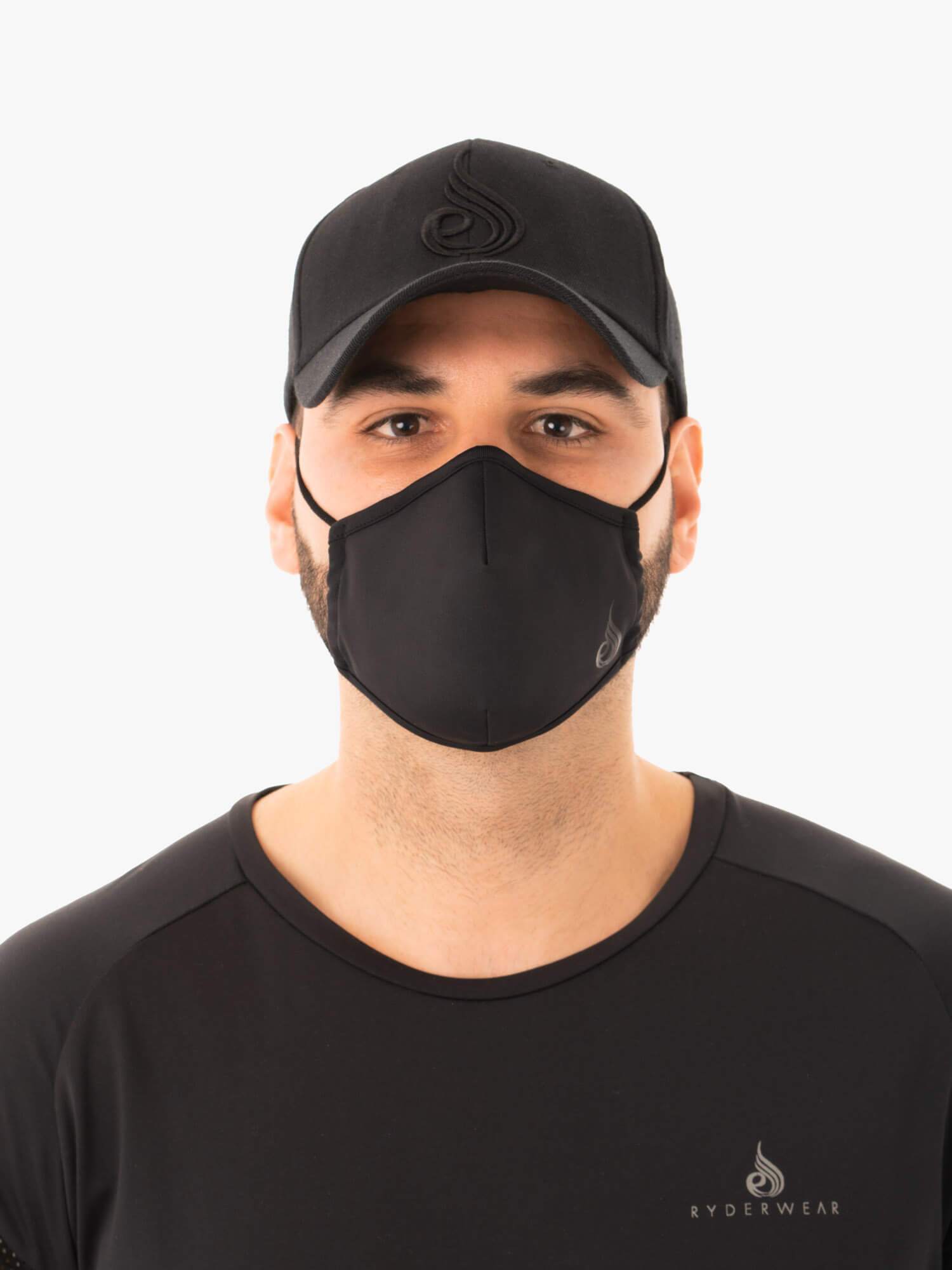 Ryderwear Black Face Mask - Breathable & Comfortable for Workouts, Running & Outdoor Activities