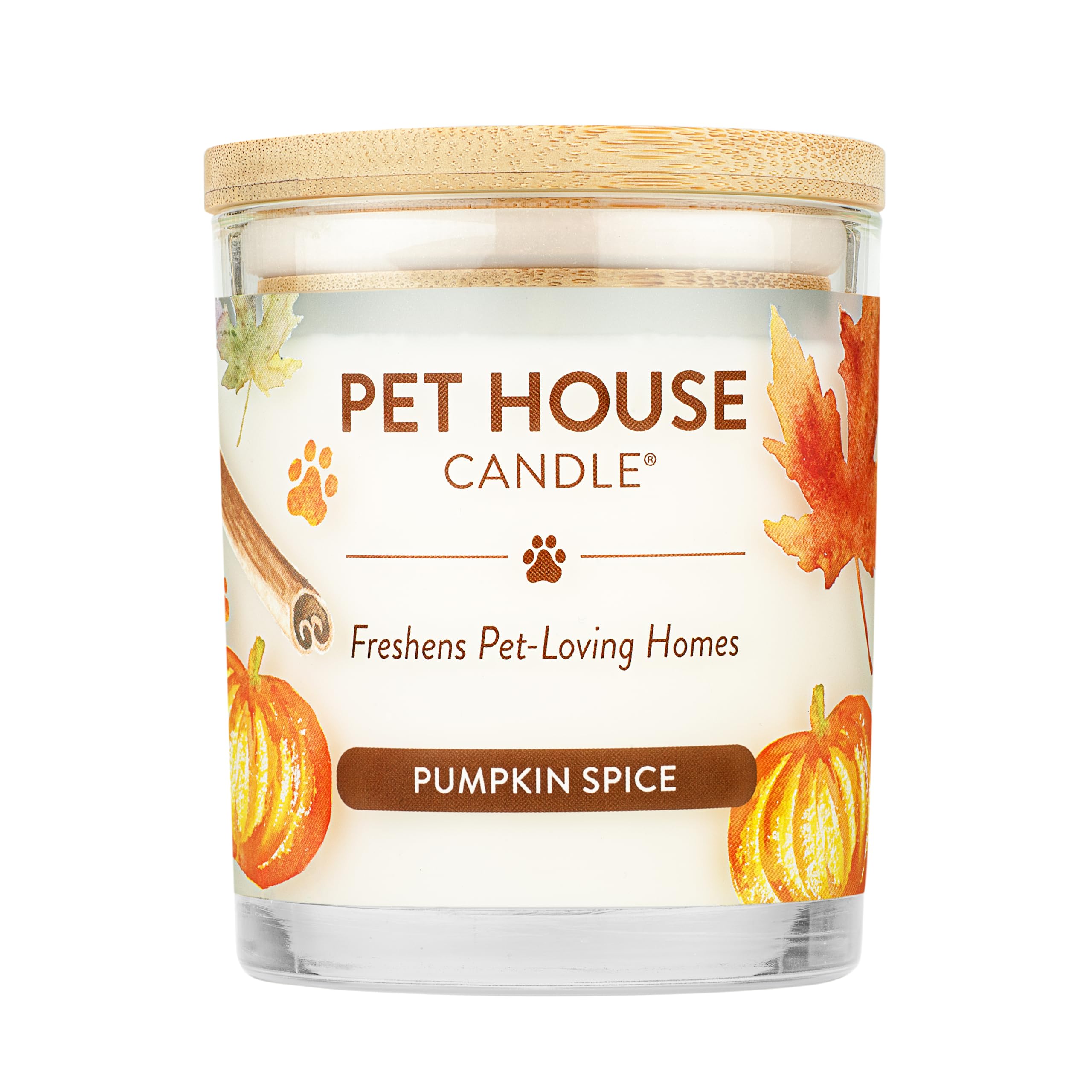 9oz Plant-Based Scented Soy Candle for Pets | Clean Burning, Long-Lasting Pumpkin Scent | Eliminates Pet Odors | Perfect for Home, Living Room & Bedroom