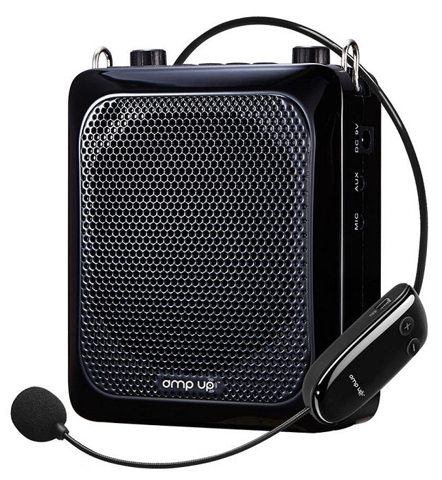 HamiltonBuhl Amp Up Personal UHF Voice Amplifier - Portable PA System for Teachers, Coaches & Public Speaking - Wireless Microphone with 50W Output