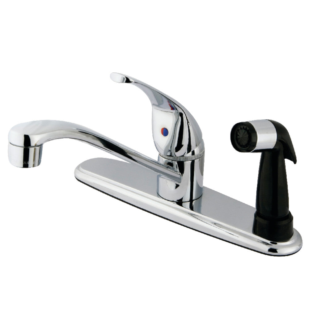 Kingston Brass KB5730 Chatham Single Handle Centerset Kitchen Faucet - Modern Pull-Down Sprayer for Easy Cooking & Cleaning