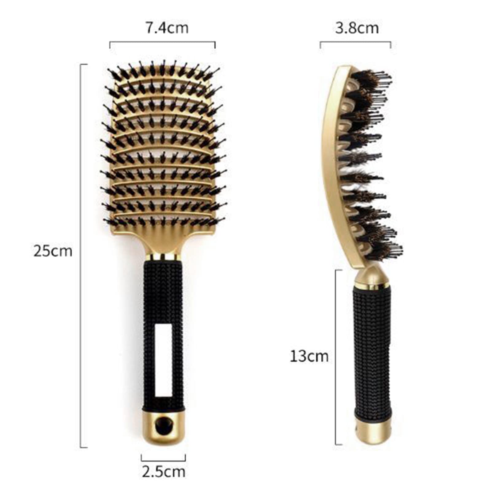 Kangsanli Professional Hair Detangling Brush Set - Curved Hair Brush & 3 Pack 9.8 Inch Brushes for Women & Men | Best for Wet, Dry, Curly, Thick & Straight Hair | Perfect for Salon, Home Use & Travel