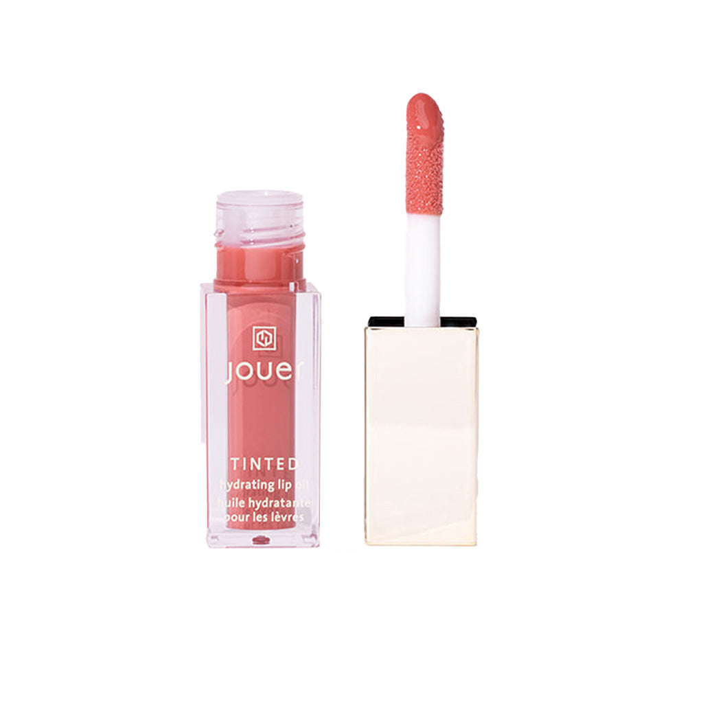 Jouer Tinted Hydrating Lip Oil - Moisturizing & Plumping Lip Gloss with Natural Oils - Perfect for Daily Wear, Date Night & Makeup Looks