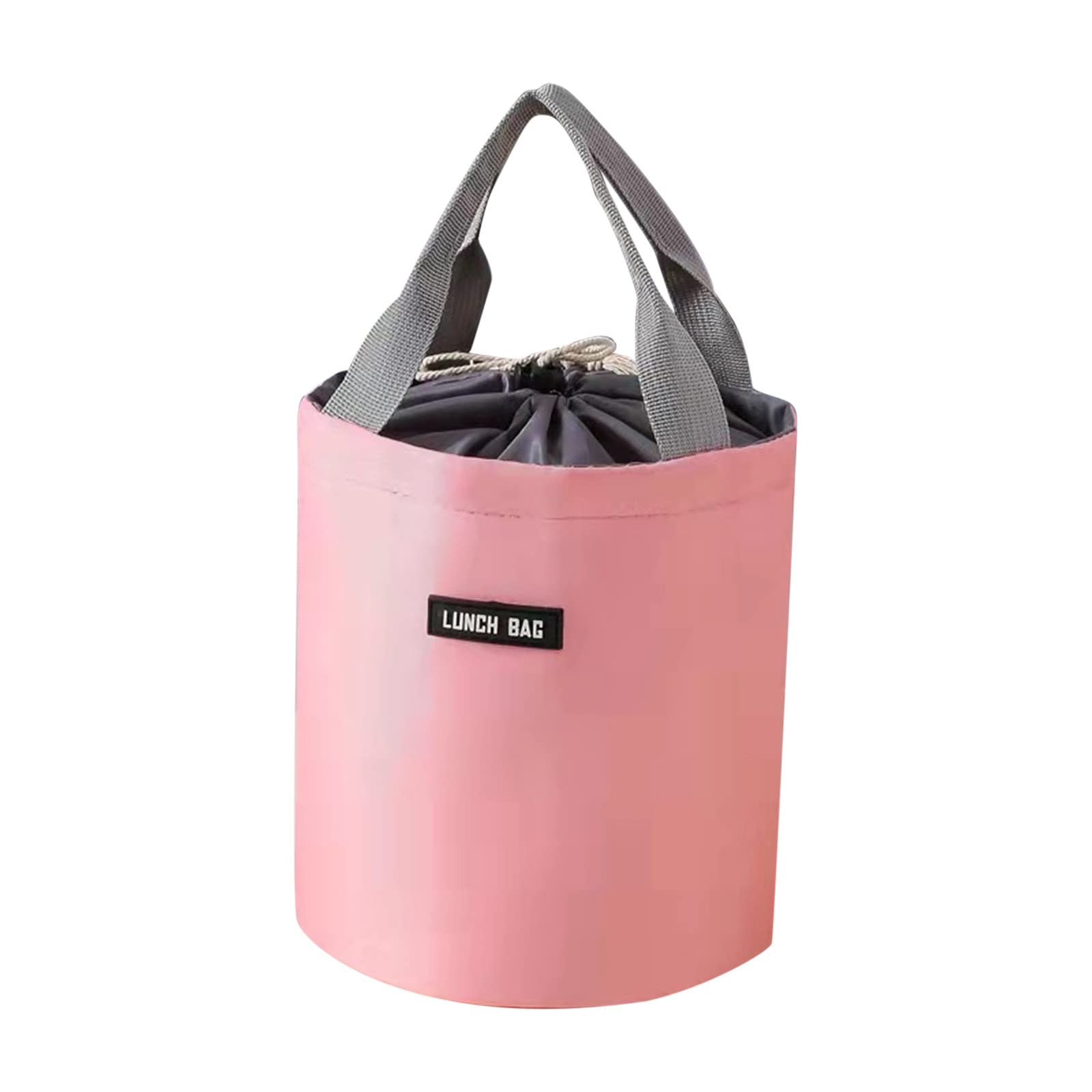 Insulated Oxford Cloth Lunch Bag - Large Round Aluminum Foil Thermal Lunch Box for Work, Picnic & Outdoor Activities | Portable Rice Container for Office & School