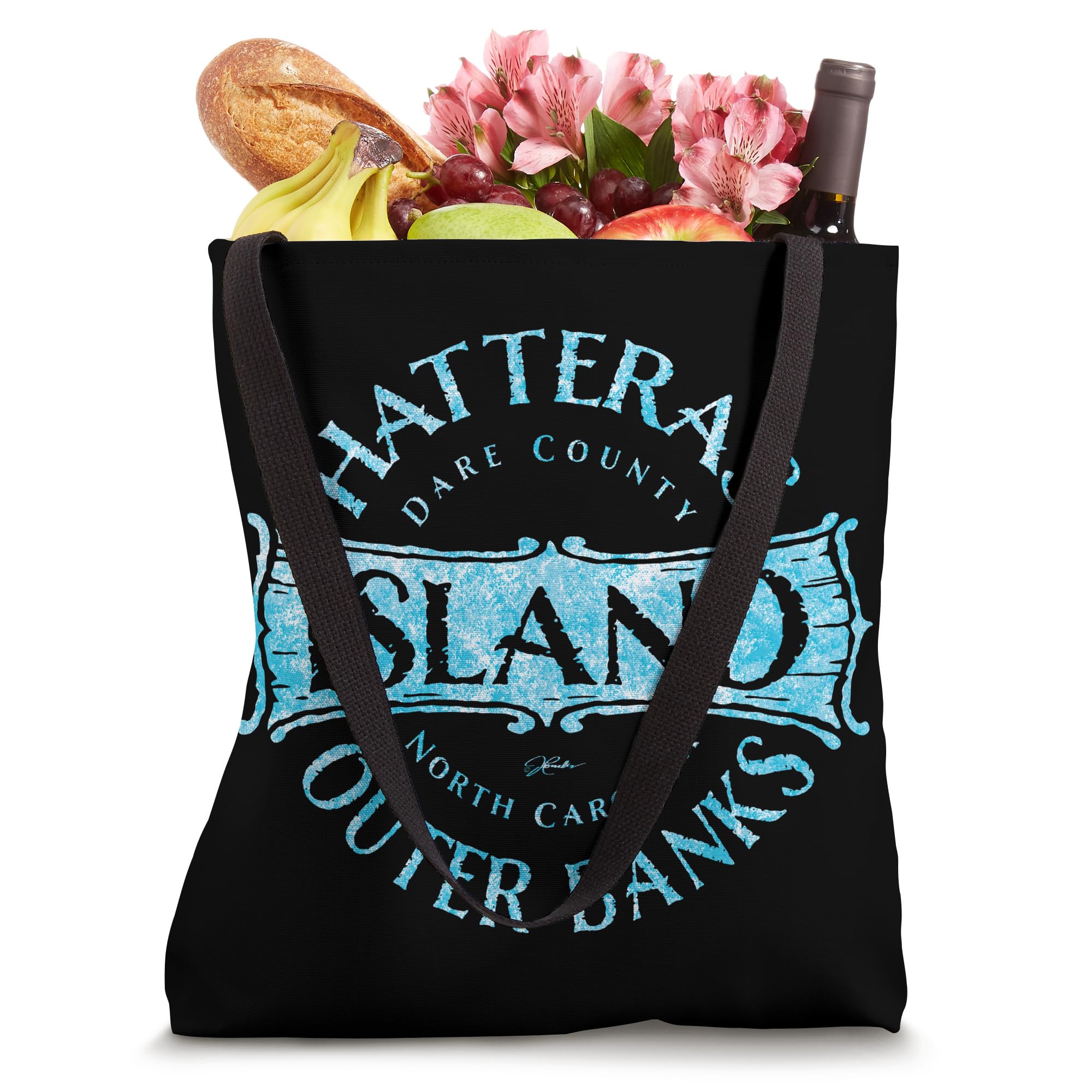 JCombs Hatteras Island North Carolina Tote Bag - Stylish & Durable Canvas Beach Bag for Travel, Shopping & Everyday Use