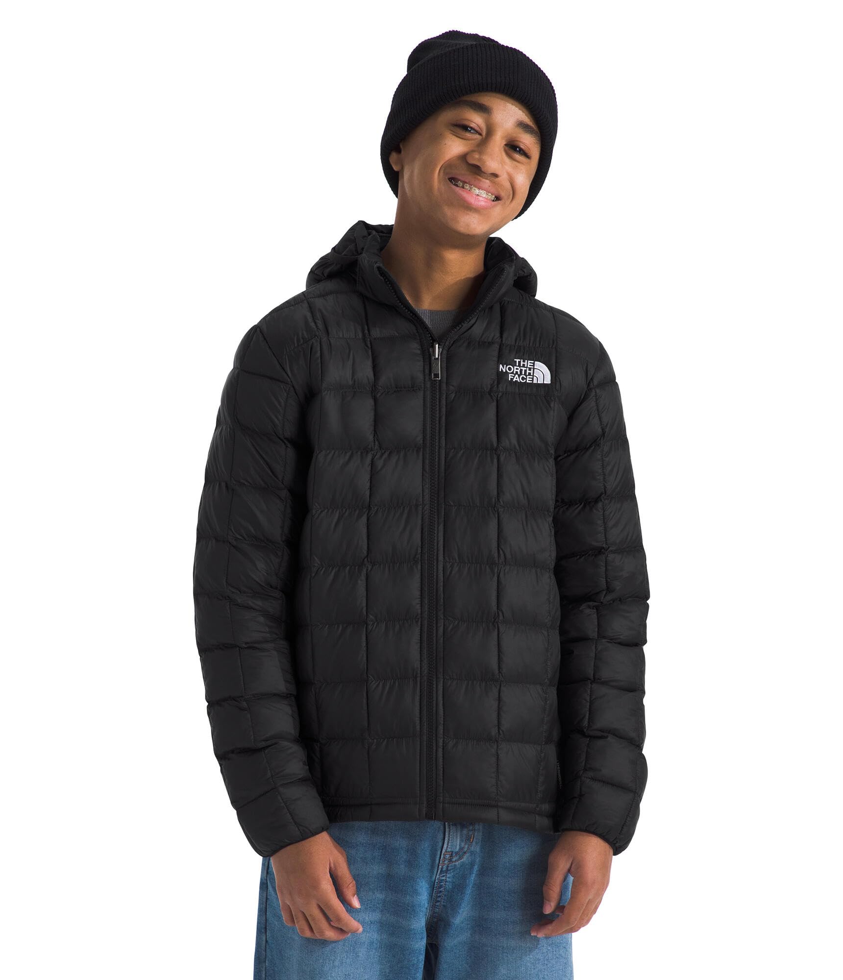 The North Face Boys' Thermoball Hooded Jacket - Lightweight Insulated Winter Jacket for Kids (Little Big Kid) - Perfect for Outdoor Activities, School & Cold Weather Adventures