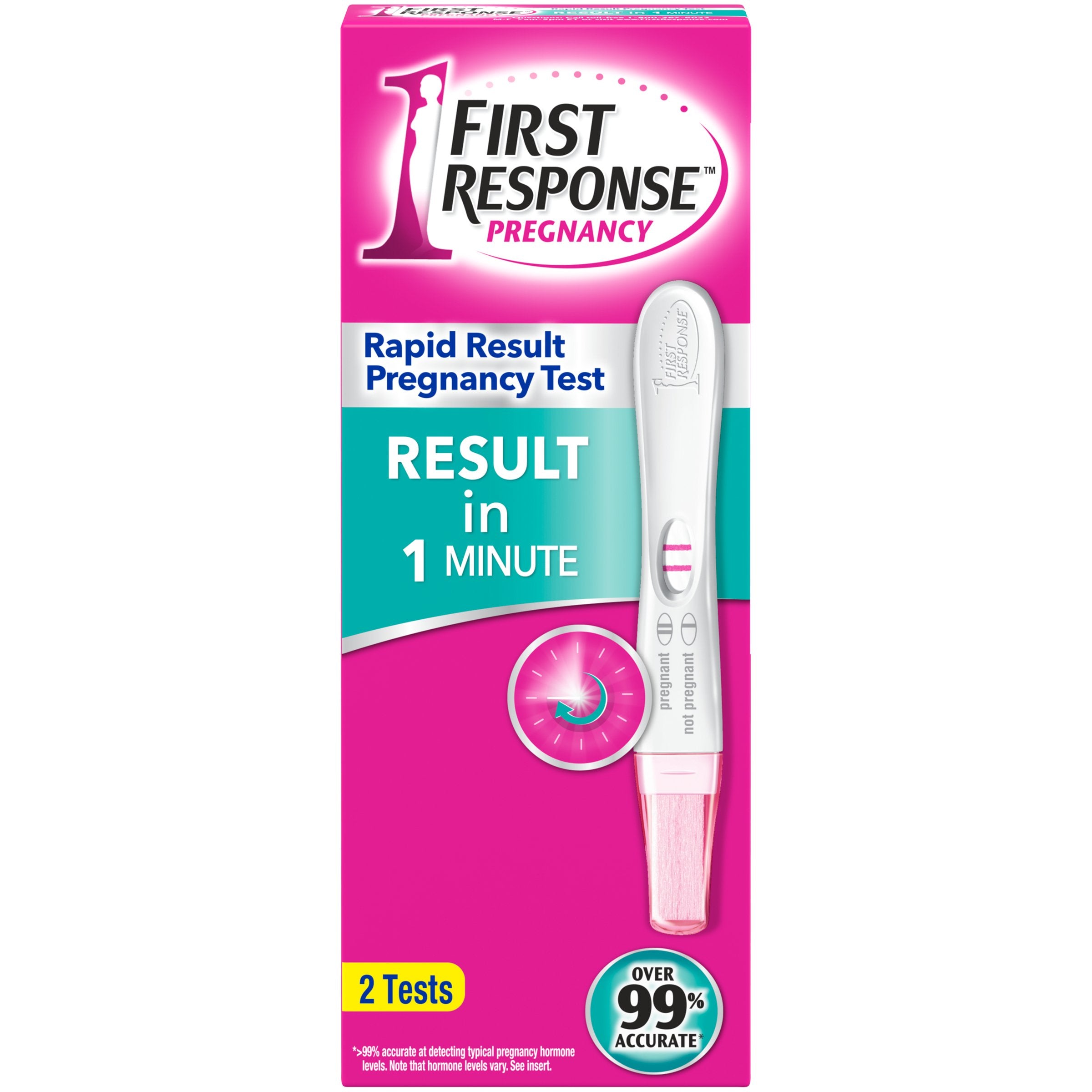 First Response Early Result Pregnancy Test Kit - 2 Tests, hCG Urine Test for Early Detection, Accurate & Fast Results | Home Use, Trying to Conceive, Fertility Tracking
