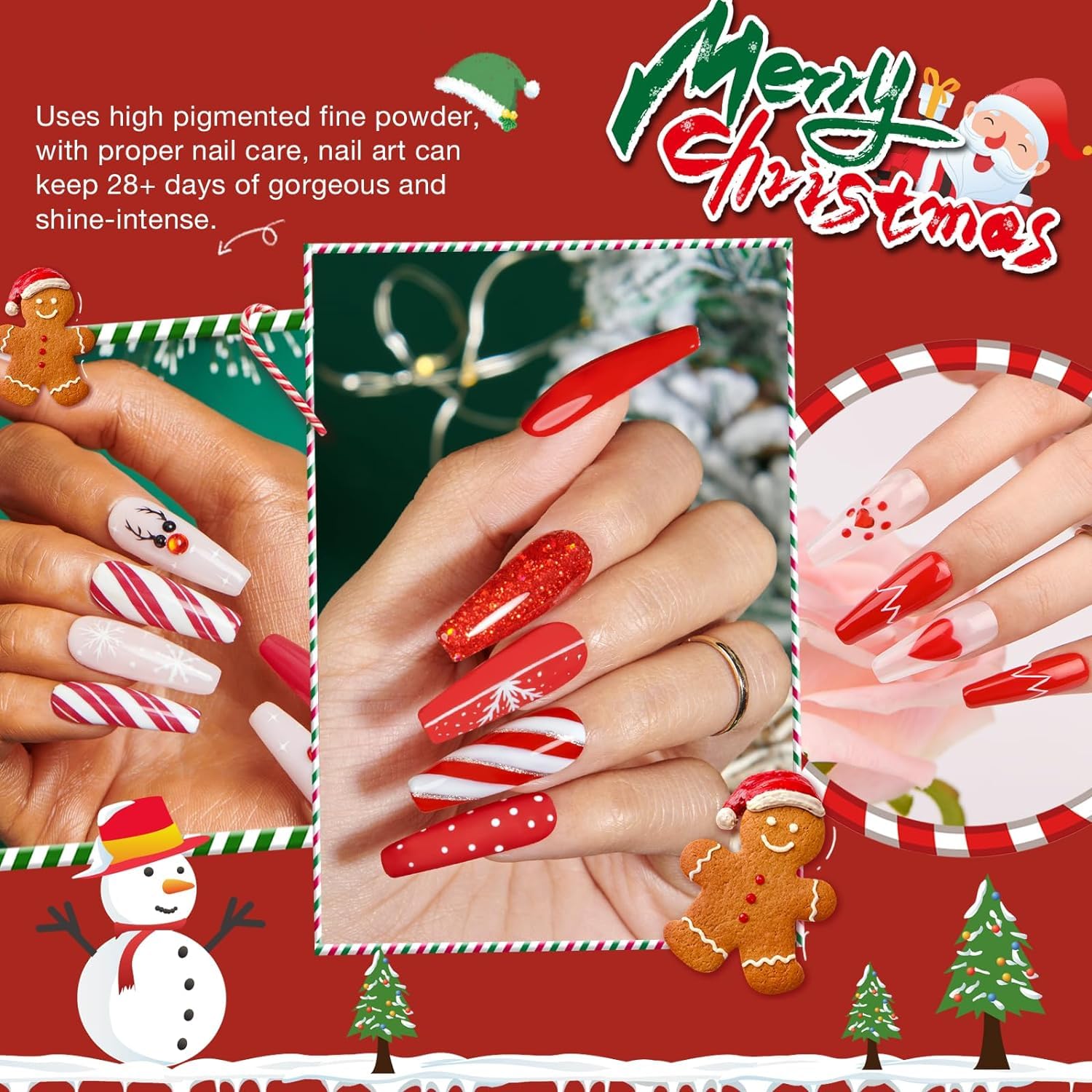 AZUREBEAUTY 2Oz/56g Red Dip Powder for Nails - Long Lasting French Manicure Kit, No UV Lamp Needed | DIY Salon Quality Nails at Home, Perfect for Parties, Weddings & Everyday Wear
