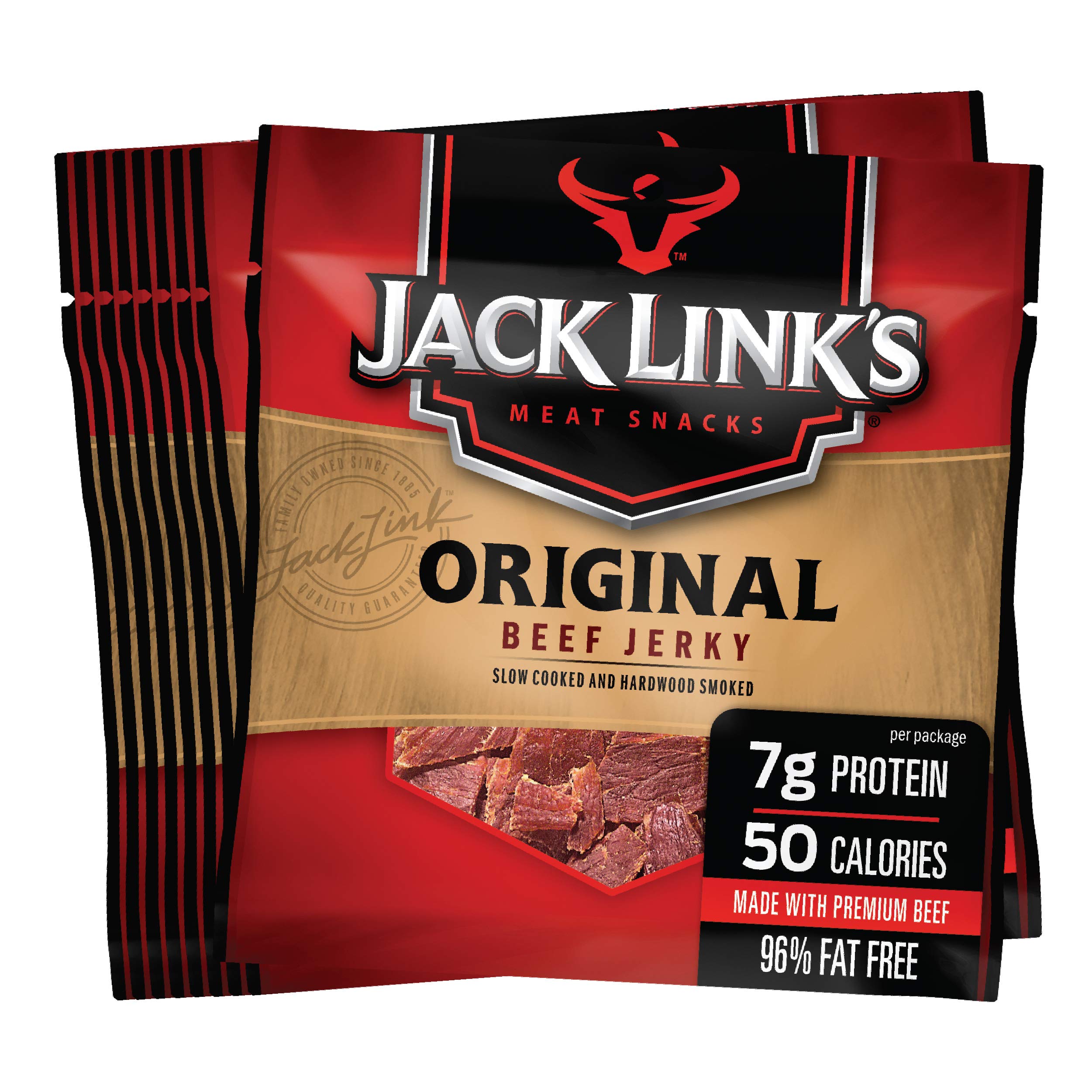 Jack Link's Beef Jerky Variety Pack - Original, Teriyaki & Peppered (20 Count) | High Protein (13g per Serving), Gluten-Free Meat Snacks for Hiking, Camping & On-The-Go Energy Boost