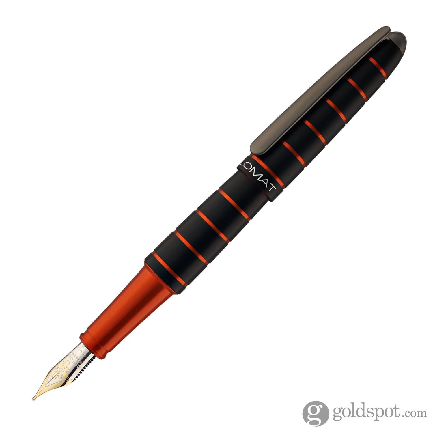 Diplomat Elox Fountain Pen - Ring Black & Orange with 14K Gold Nib | Premium Writing Instrument for Professionals, Collectors & Gift Giving | Ideal for Signatures, Calligraphy & Office Use