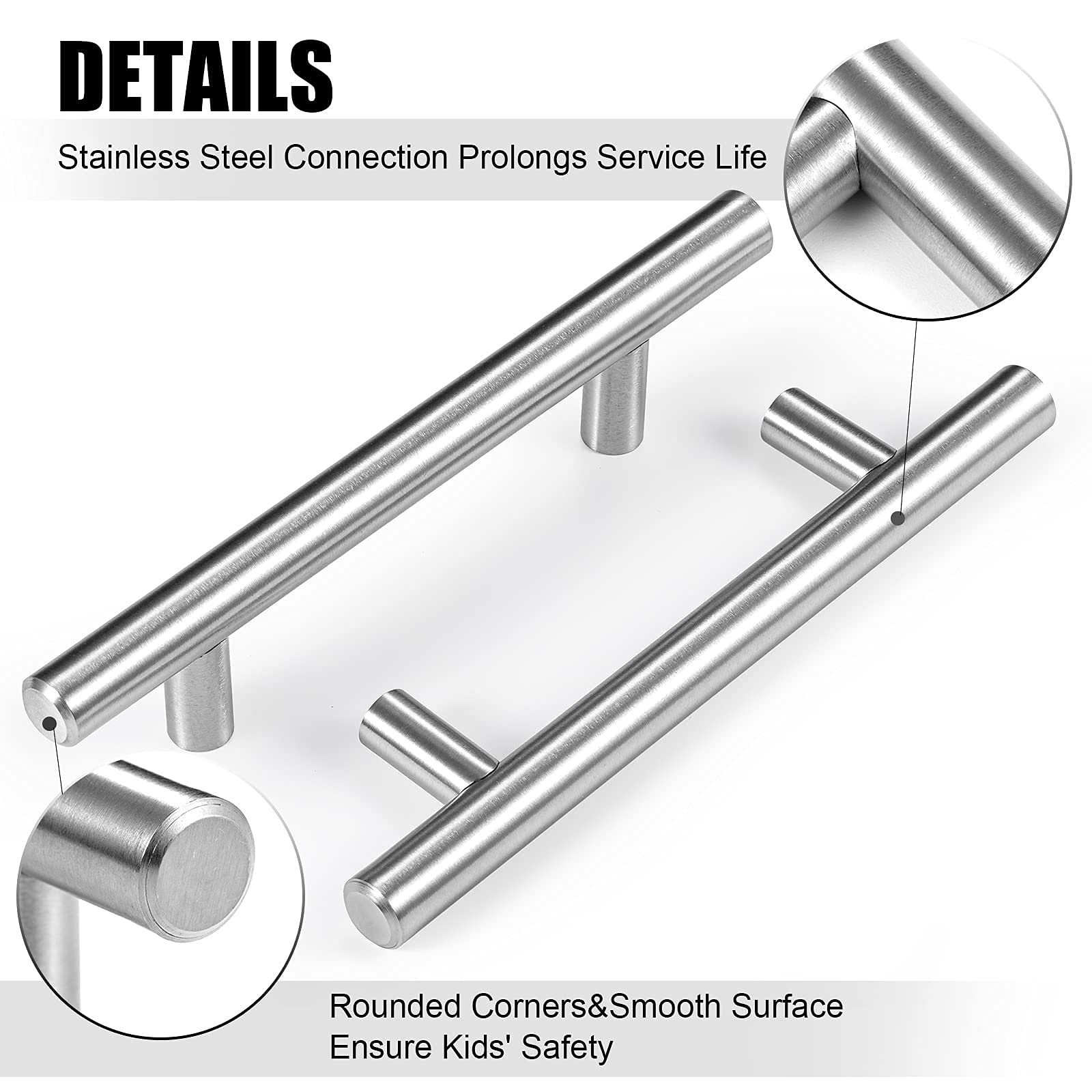 15 Pack 6 Inch Stainless Steel Cabinet Pulls - Brushed Nickel Drawer Handles for Kitchen Cabinets, Dressers & Cupboards (3.5