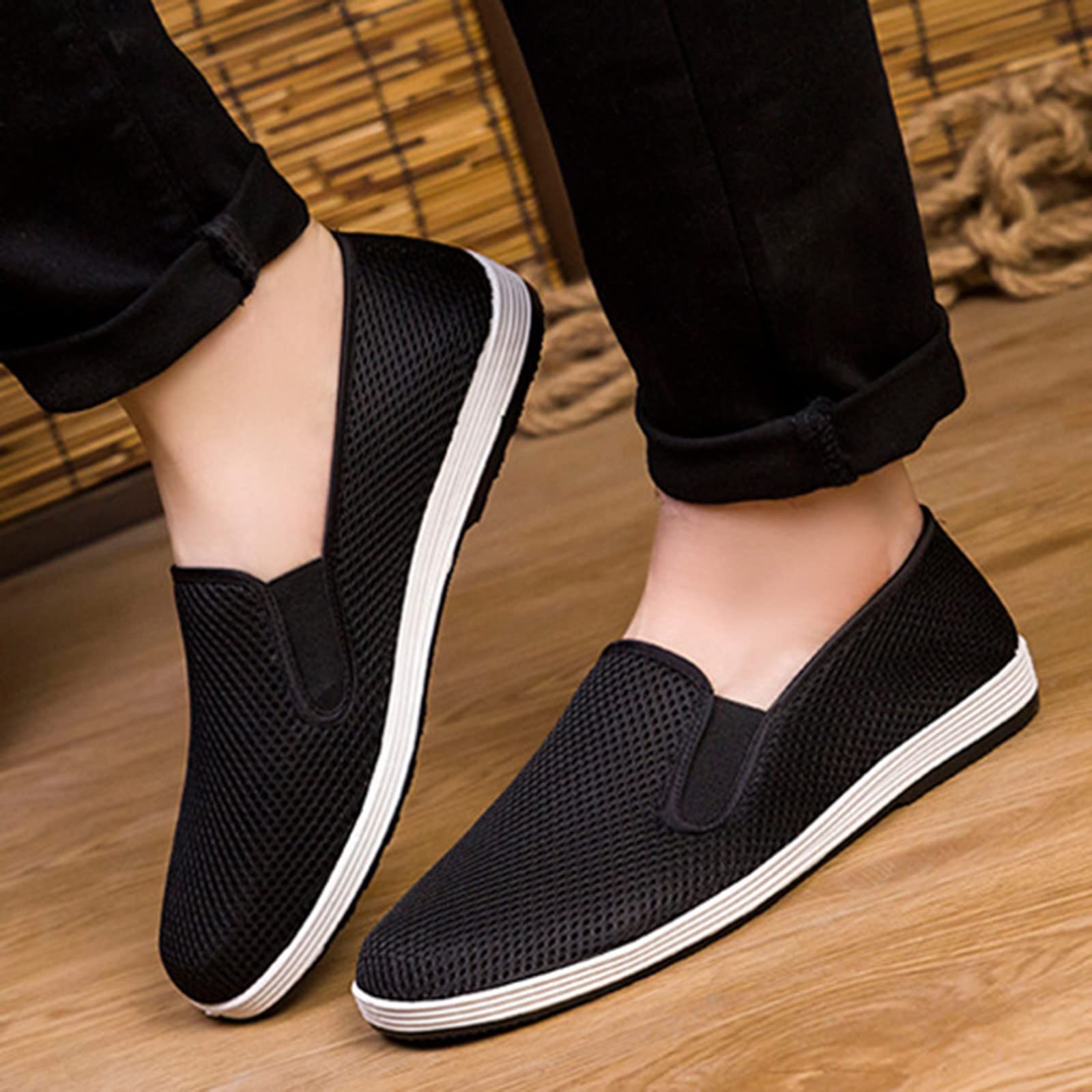 Men's Lightweight Mesh Boat Shoes - Summer Deck Slippers & Aqua Shoes for Outdoor Activities | Barefoot-Friendly Unisex Sports Shoes for Beach, Pool & Water Sports