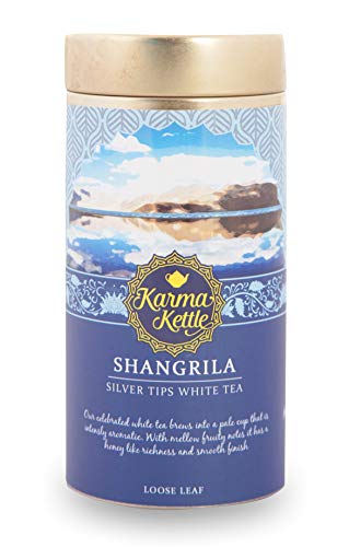Premium Darjeeling Silver Needles White Tea - 25g Loose Leaf in Tin Can | Organic Shangri-La White Tea for Relaxation, Meditation & Afternoon Tea Time